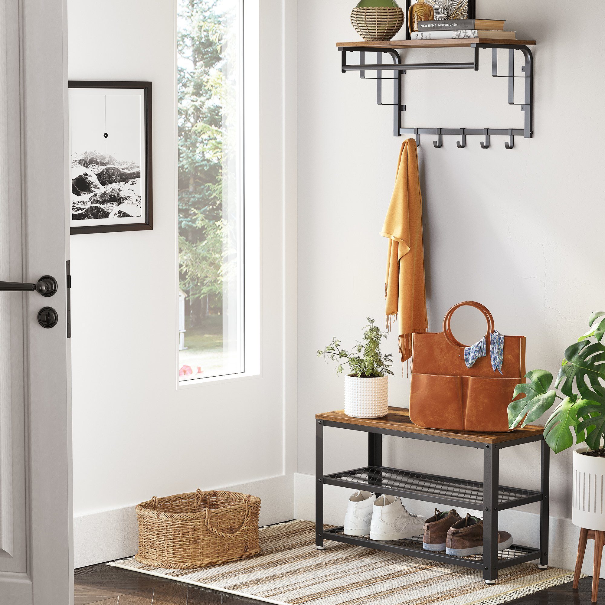 VASAGLE Garderoben-Set, 2 Set, Wandgarderobe und günstig online kaufen