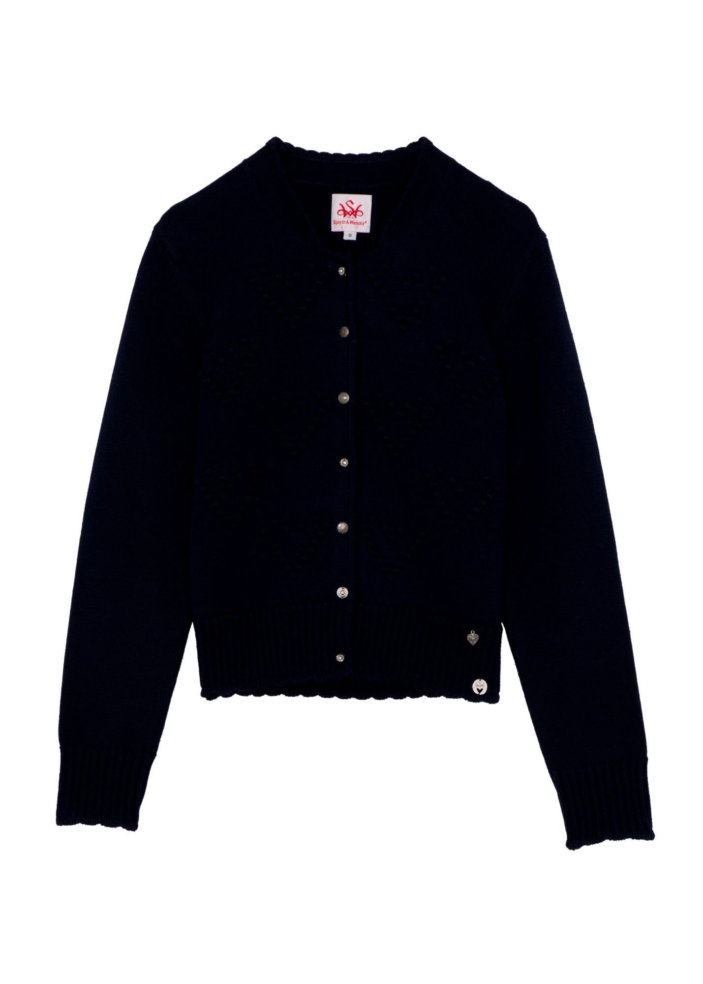 Spieth & Wensky Strickjacke Brescia mit trendiger Logo-Applikation günstig online kaufen