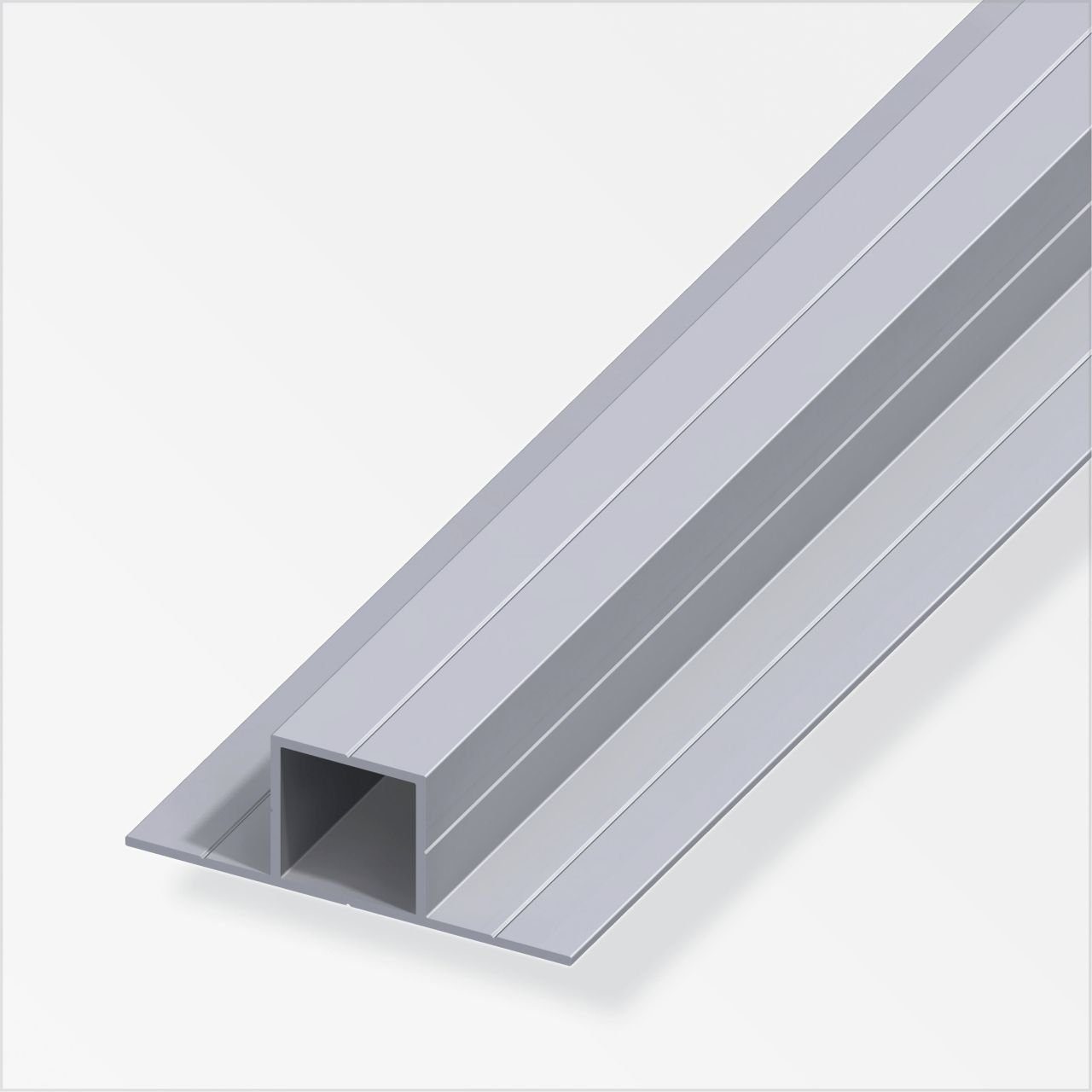 Vierkantstange m, 1 Aluminium alfer 180º Schenkel alfer x Quadratrohr, 2 23.5
