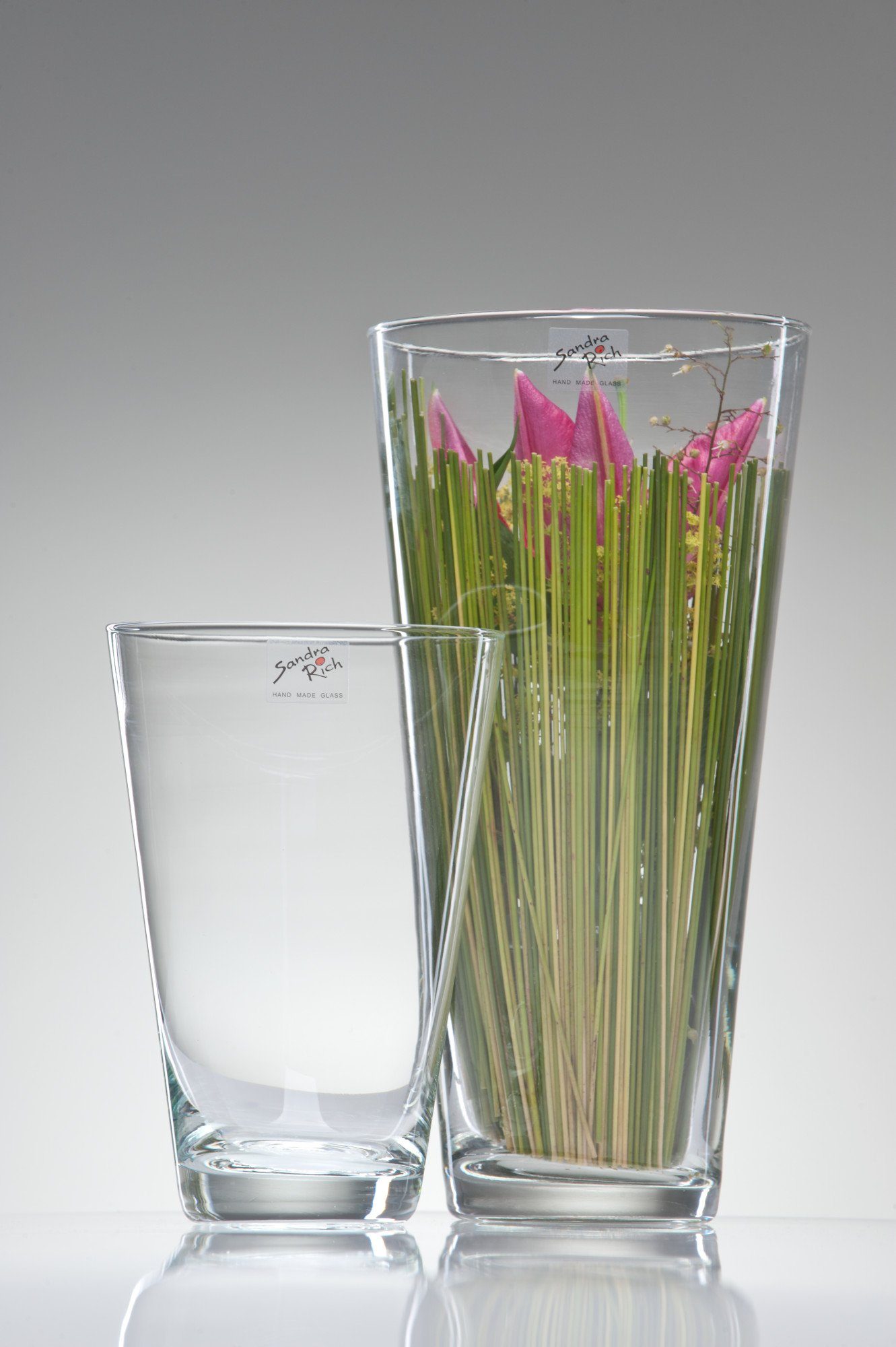 Sandra Rich Dekovase Glasvase Coni klar konisch - hot cut von Sandra Rich günstig online kaufen