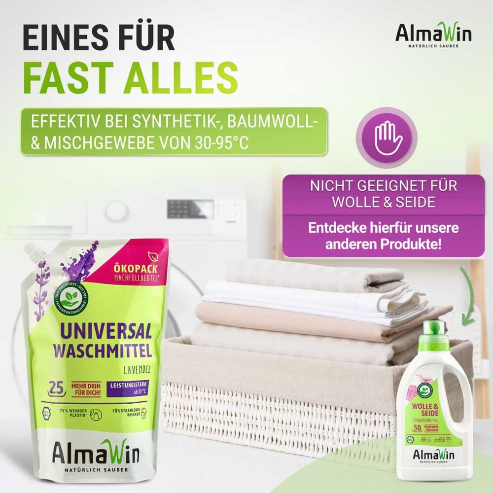 Almawin Waschmittel - flüssig Beutel 1,5L Vollwaschmittel