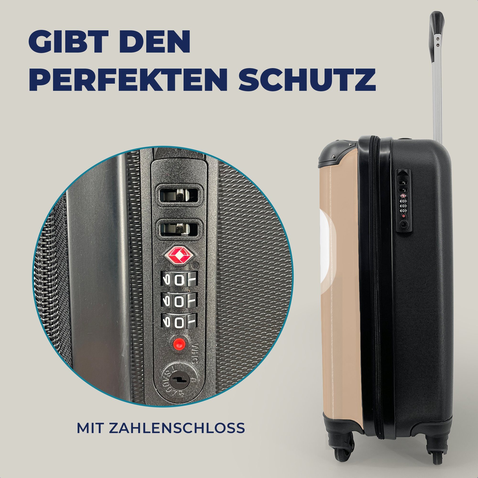 - Zahnrad rollen, Trolley, Zitate Sprichwörter Reisekoffer Rollen, Handgepäck - - Ferien, Kinder, - MuchoWow für mit Handgepäckkoffer 4 Reisetasche Roboter - Hallo!