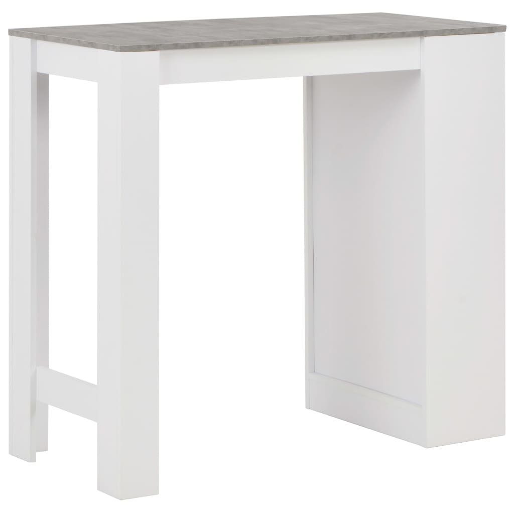 furnicato Bartisch mit Regal Weiß 110x50x103 cm (1-St)