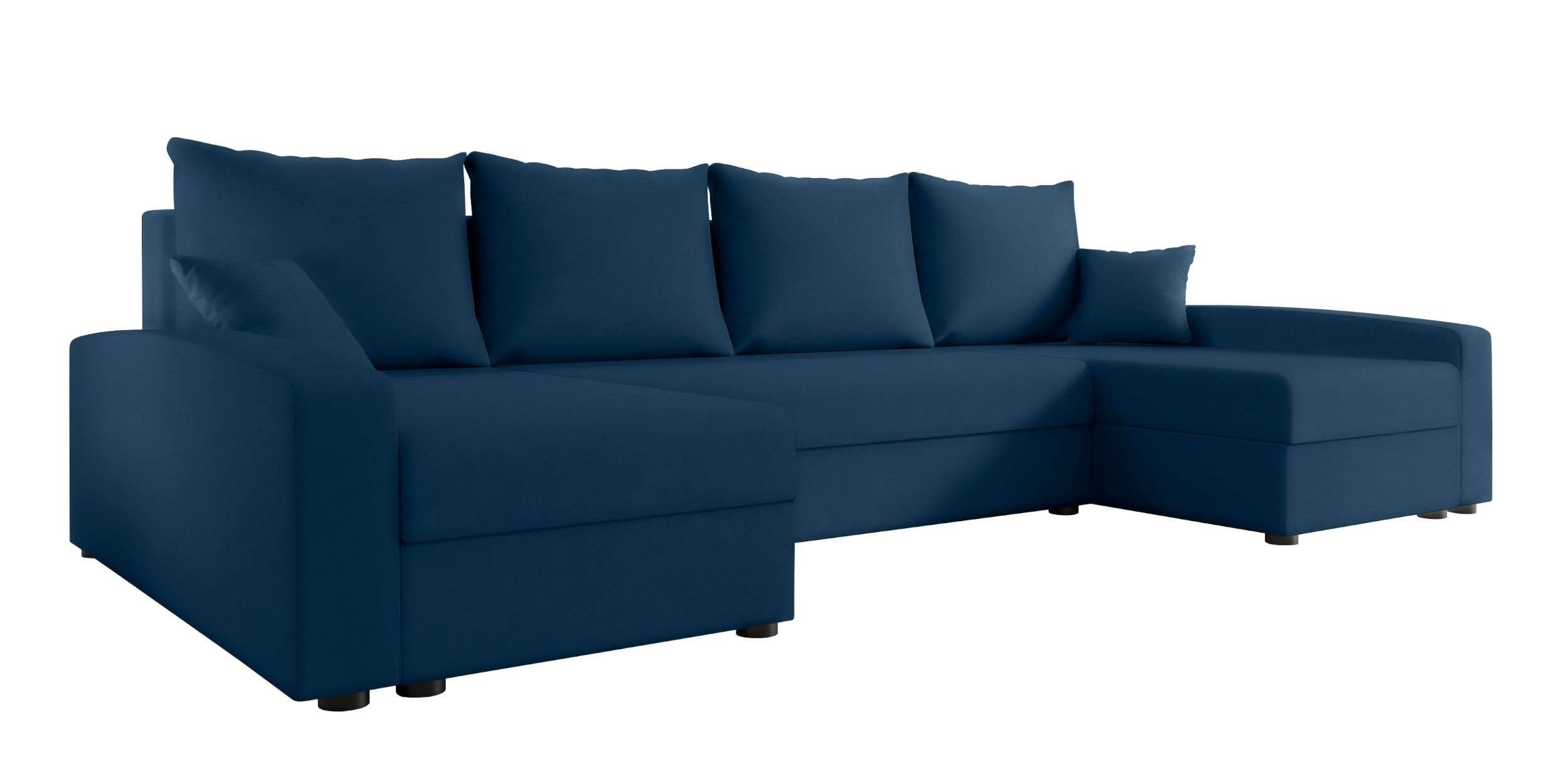 Design Modern Eckcouch, Wohnlandschaft mit Stylefy Sitzkomfort, U-Form, Bettkasten, Sofa, Bettfunktion, mit Addison,