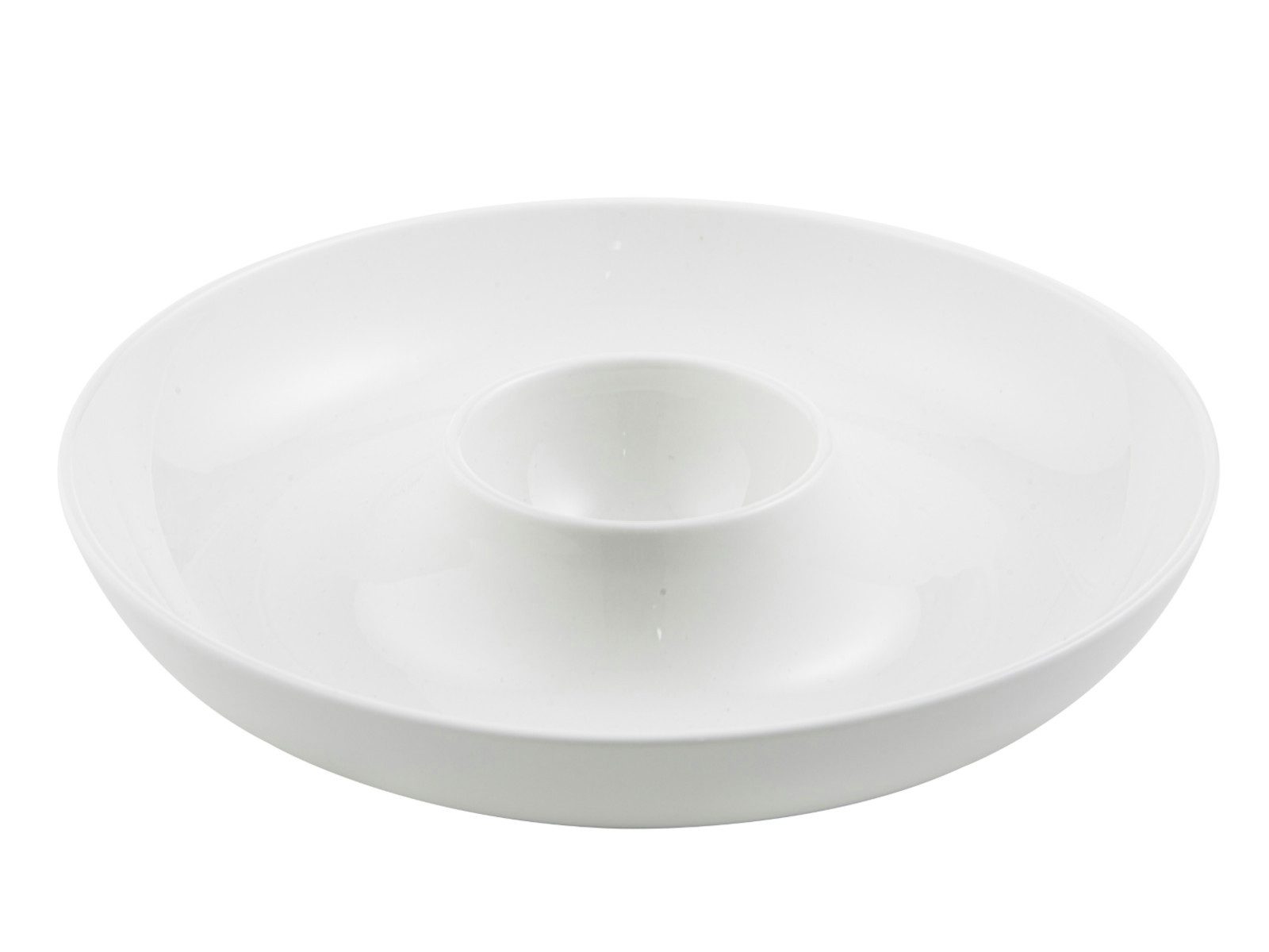 Ladelle Servierteller Alto Serve & Share Chip&Dip Servierteller weiß 30,8cm, Porzellan, (Servierteller)