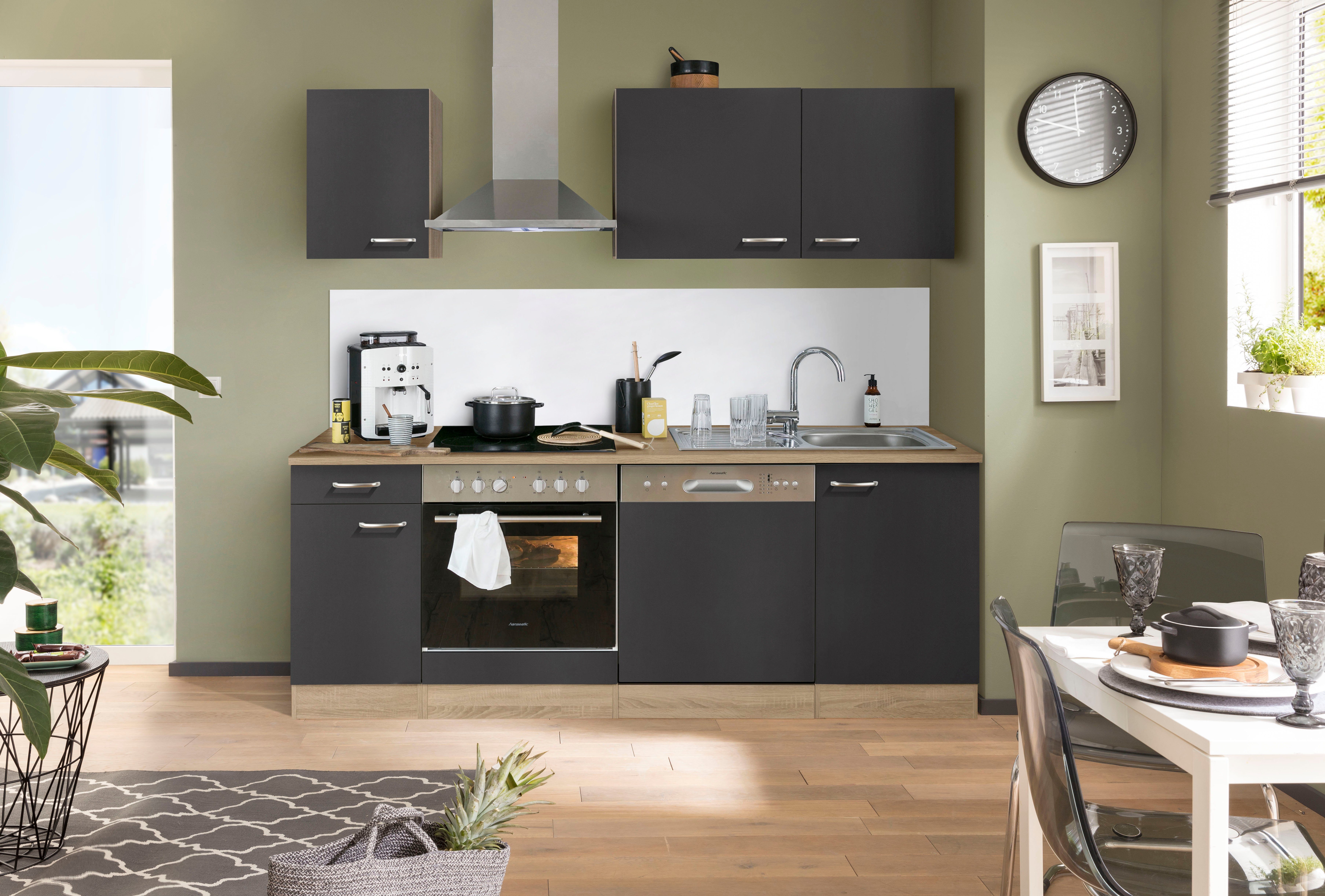 OPTIFIT Küchenzeile Parare, 210 bzw. 270 cm mit Hanseatic E-Geräten, mit  oder ohne Kühlschrank