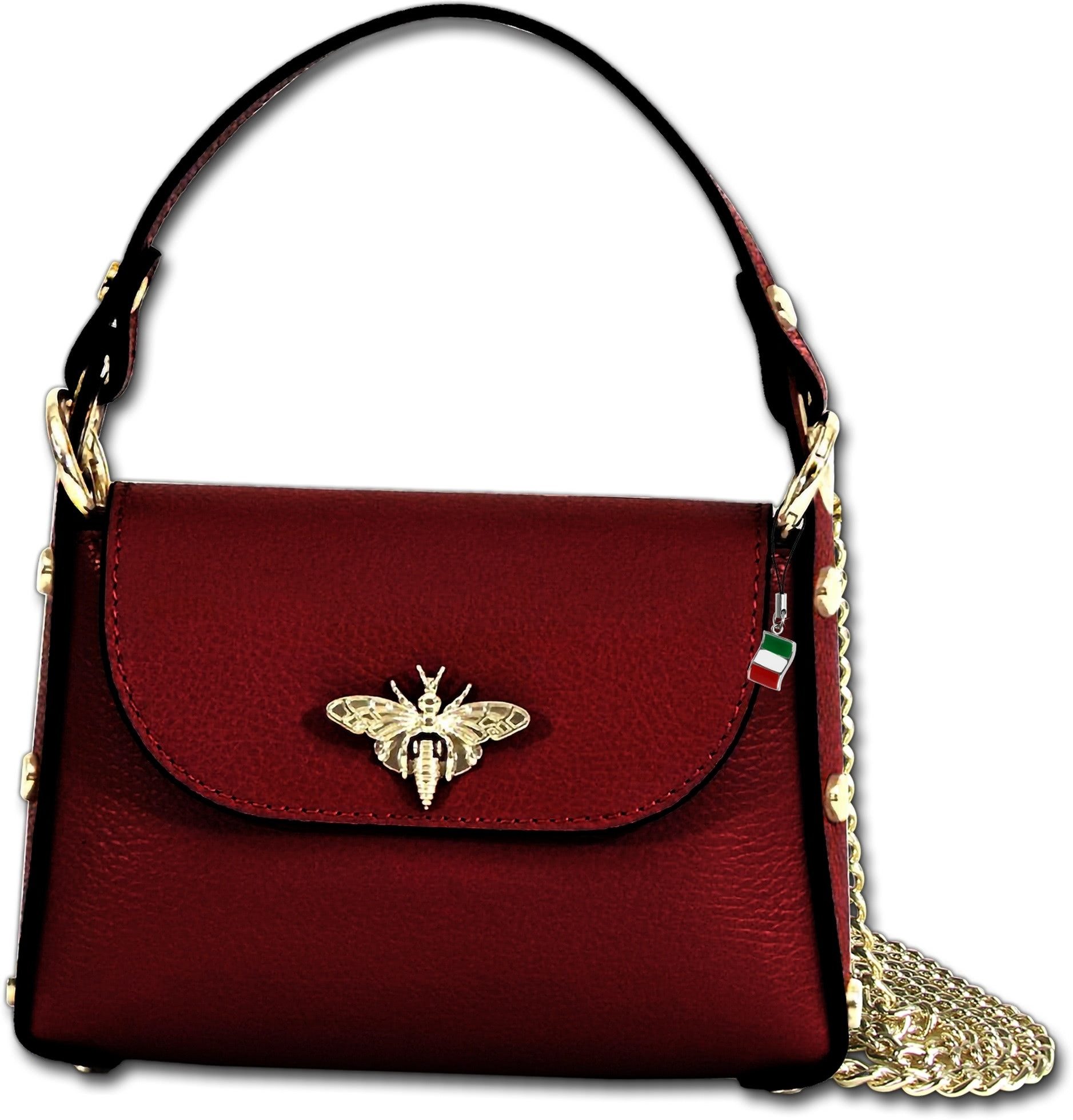 Umhängetasche dunkelrot Florence Tasche Leder