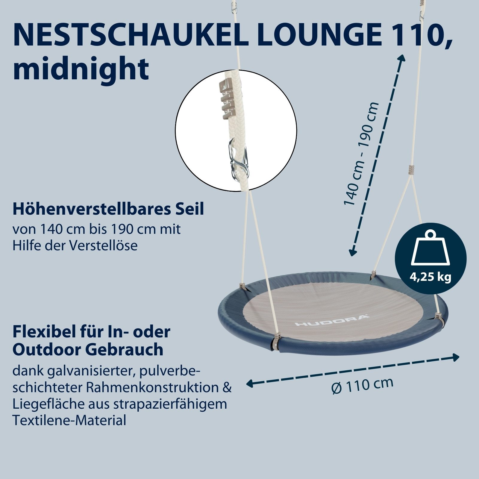 Hudora Nestschaukel Lounge Höhenverstellbare Nestschaukel mit günstig online kaufen