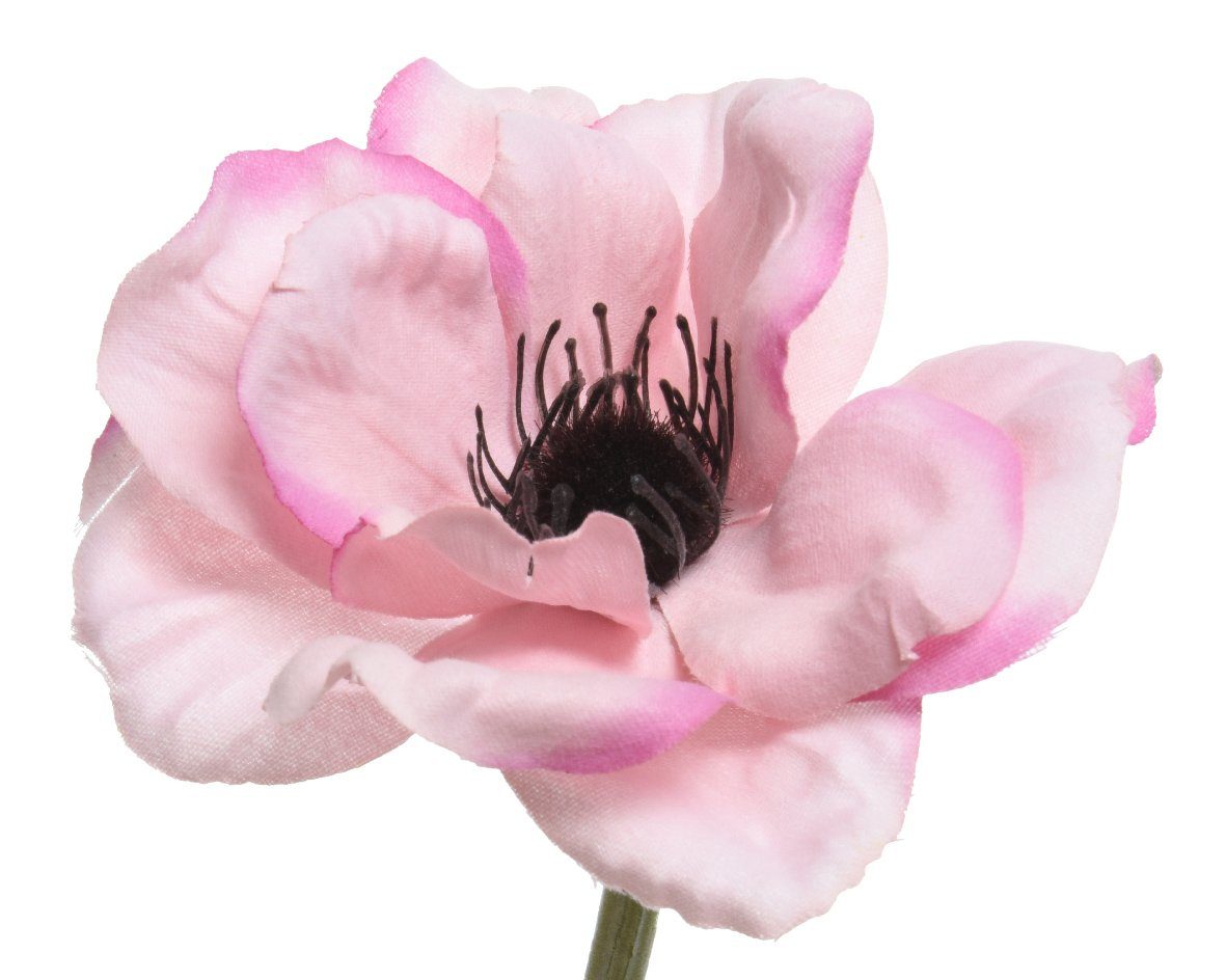 decorations, Stiel Anemone hellrosa 57cm season mit Kunstblume, Decoris Kunstblumen