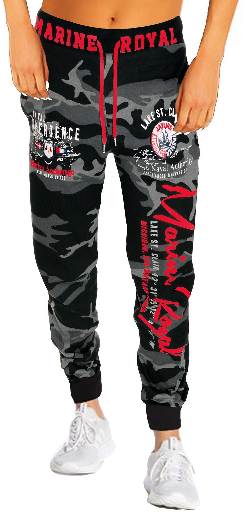 Jaylvis Jogginghose Damen Sporthose Fitnesshose Jogger Trainingshose Fitness Sport Elastikbund mit Tunnelzug