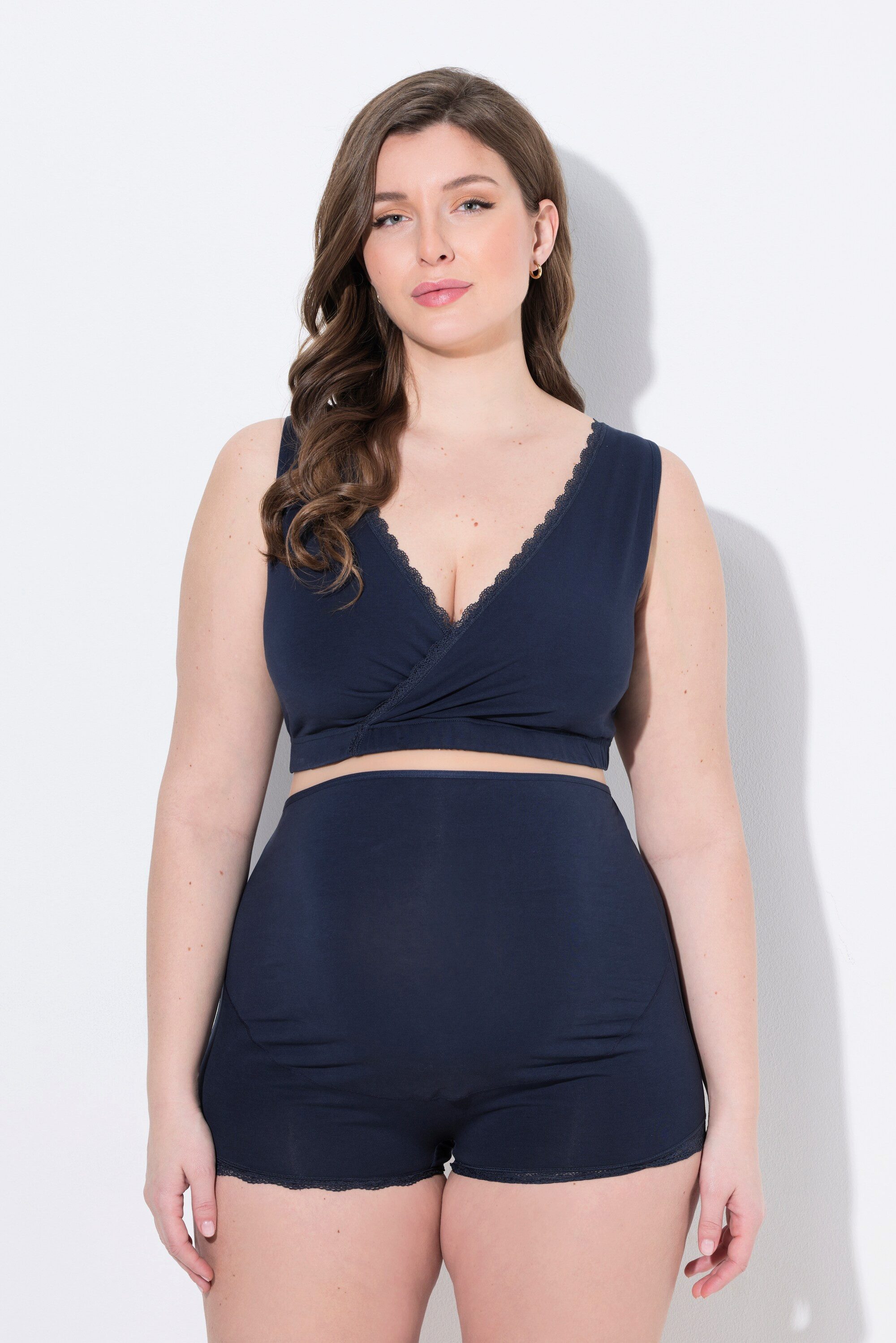 Ulla Popken Bustier Bellieva-Still-Bustier Spitzenkante Biobaumwolle Schwangerschaft