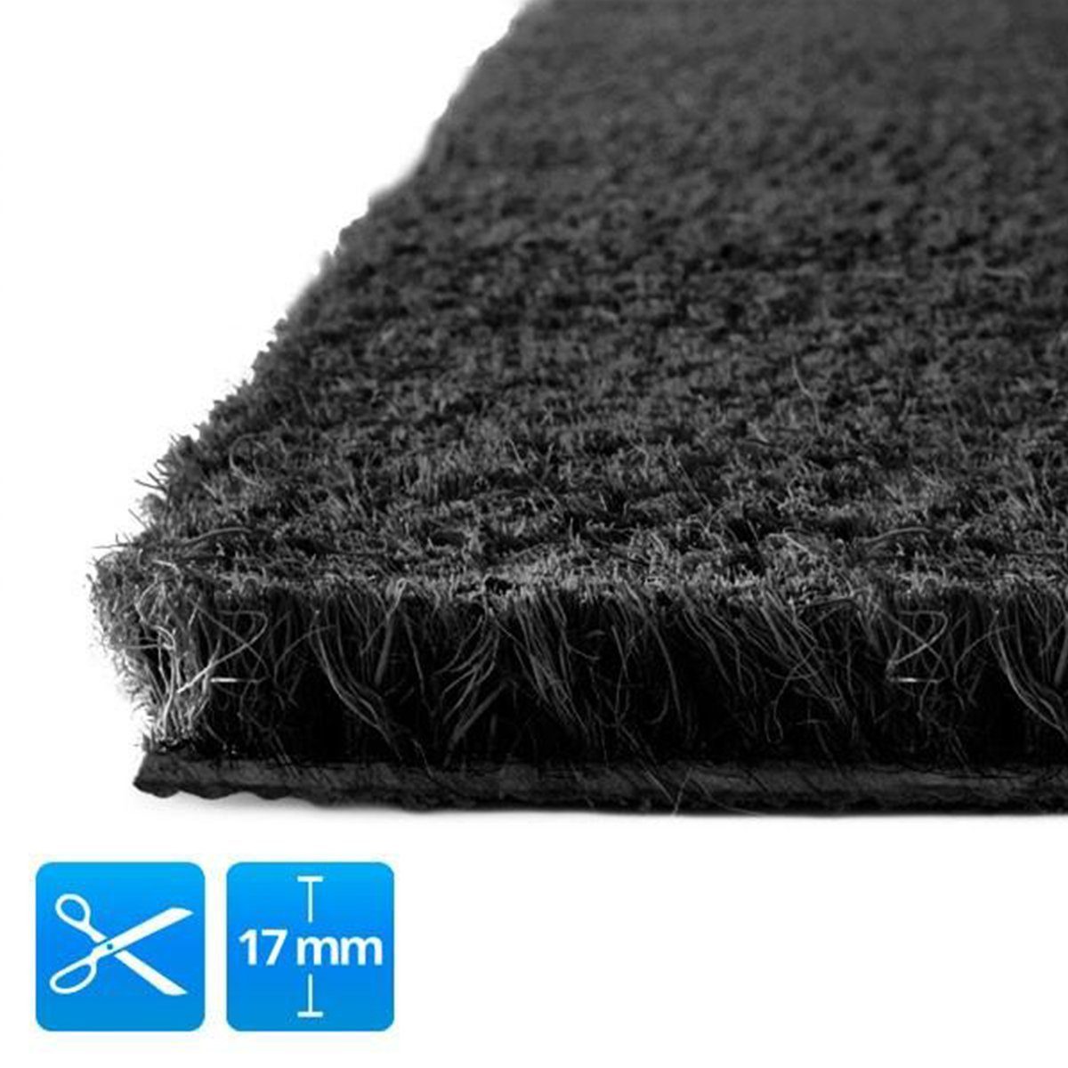 Karat Fußmatte Kokosmatte Indigo, 3 Farben, viele Größen, 3 Stärken, rechteckig, Höhe: 17 mm, Natürliche Kokosfasern