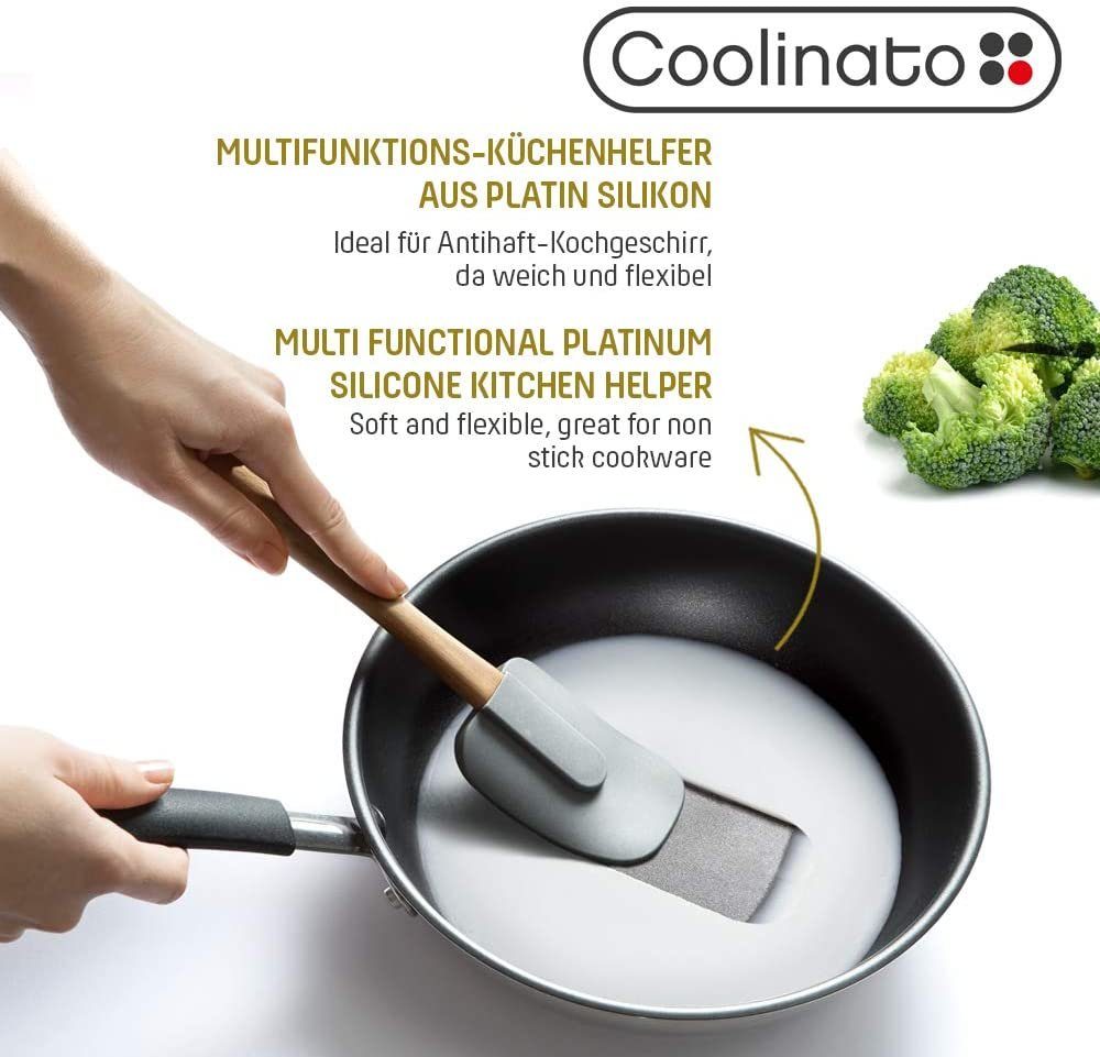 Coolinato Servierlöffel 2tlg Set Kochlöffel aus Akazienholz