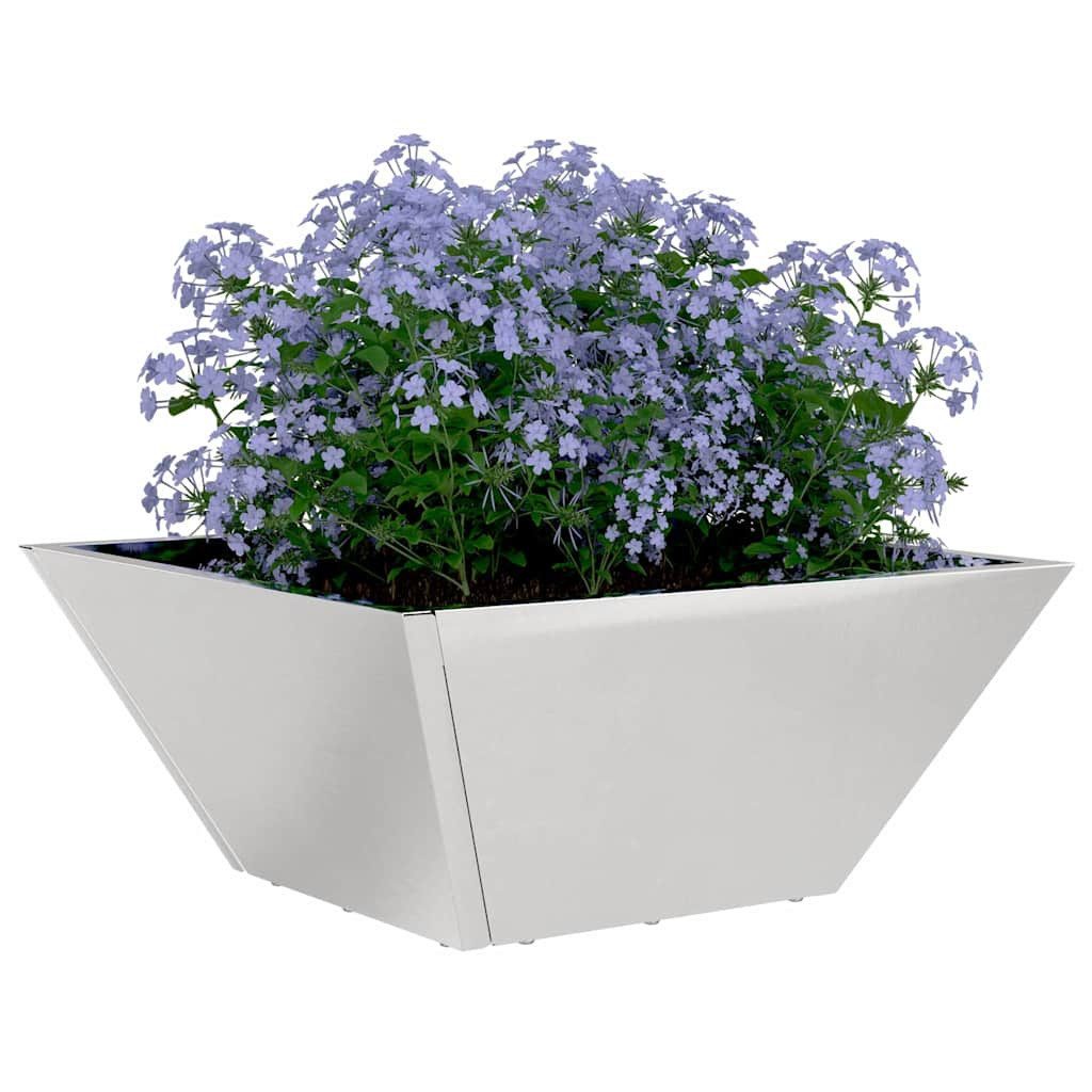 vidaXL Blumentopf Garten Schüssel Pflanzer Silber günstig online kaufen