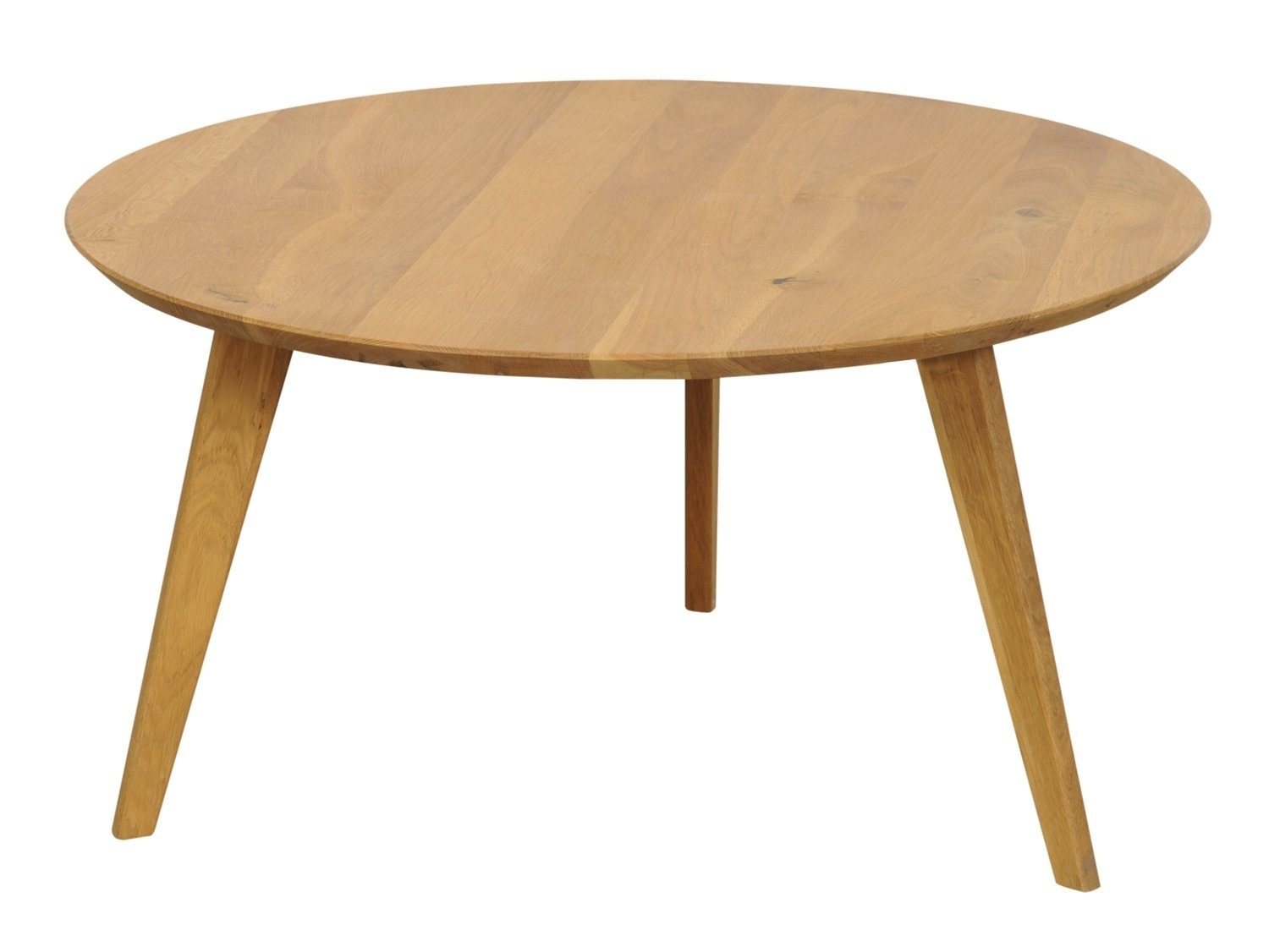 Beistelltisch OLPE, Ø 90 cm, Braun, Wildeichenholz massiv