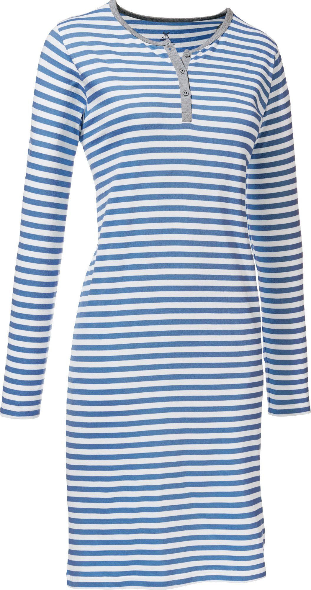 Erwin Müller Nachthemd Damen-Nachthemd Single-Jersey Streifen