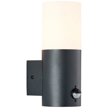 Lightbox Außen-Wandleuchte, Bewegungsmelder, ohne Leuchtmittel, Außen Wandlampe, Bewegungsmelder, 23 cm Höhe, E27, max. 28 W, IP44