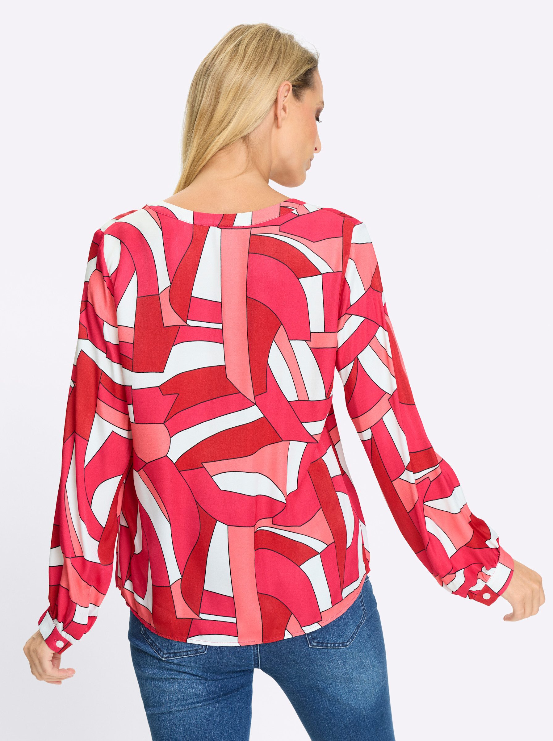 heine Klassische Bluse Druck-Bluse Langarm günstig online kaufen