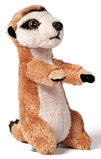 Uni-Toys Kuscheltier Erdmännchen Plushie - Meerkat - 14 cm (Höhe) - Plüschtier, zu 100 % recyceltes Füllmaterial