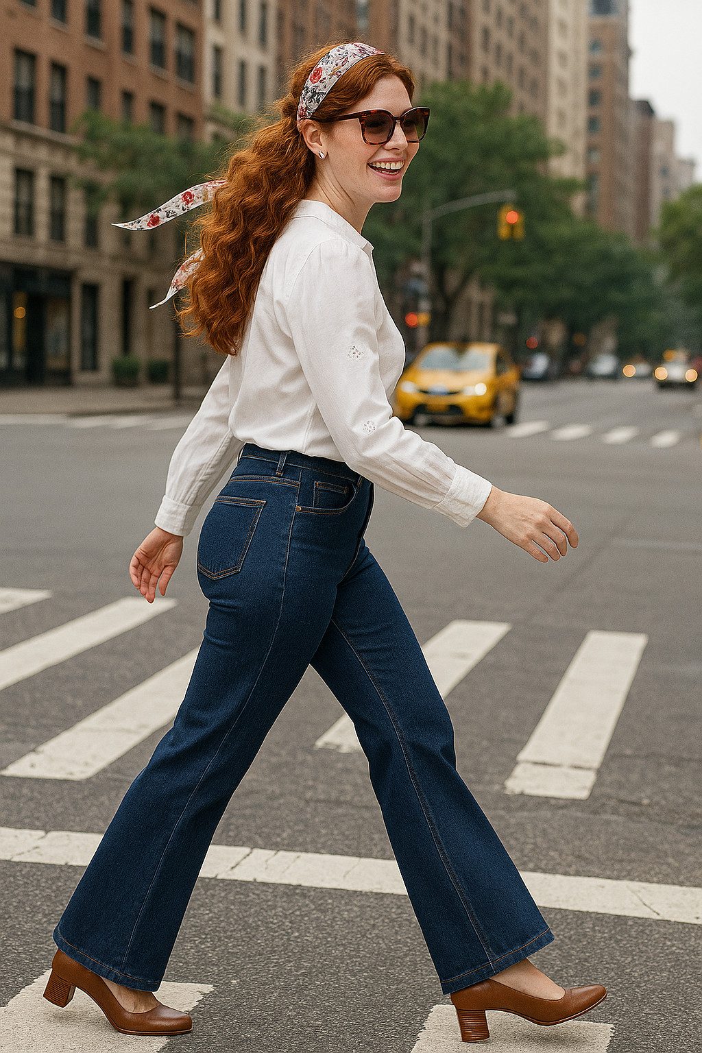 OriginalYou High-waist-Jeans Damen Flared Jeans Stretchjeans günstig online kaufen