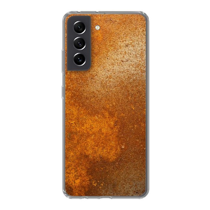MuchoWow Handyhülle Metall - Rost - Orange - Vintage - Industriell Phone Case Handyhülle Samsung Galaxy S21 FE Silikon Schutzhülle