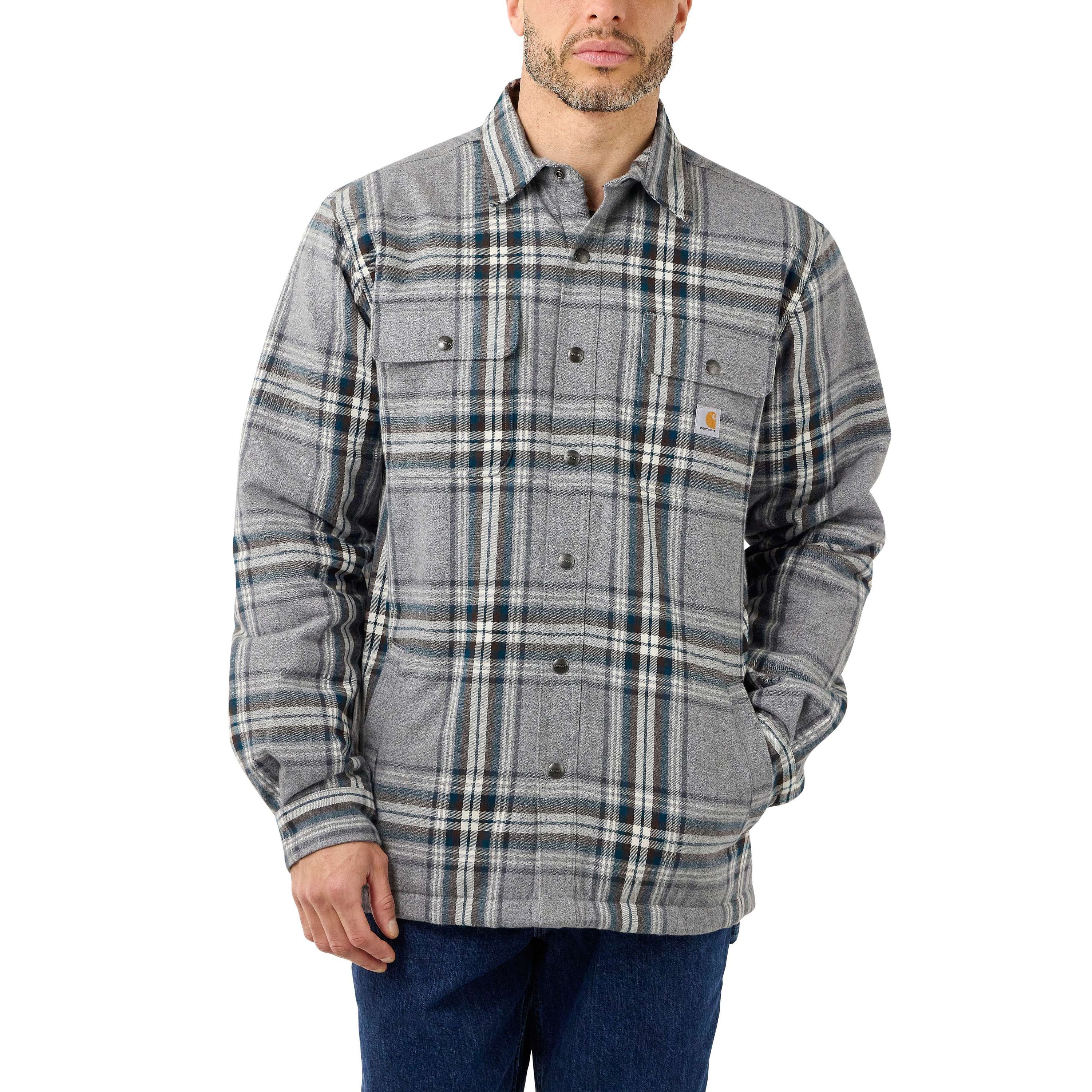 Carhartt Hemdjacke Carhartt FLANNEL SHERPA LINED SHIRT JAC 105430 (1-St)