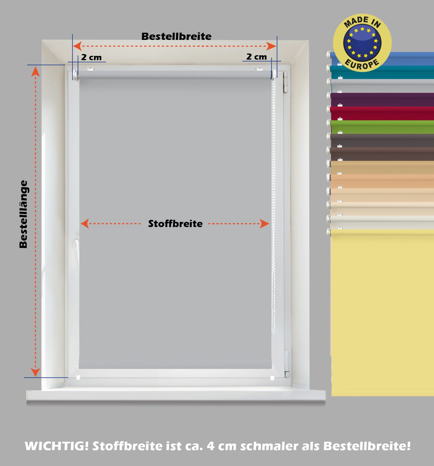 Rollo Tageslicht Klemm Fix Rollo, DomDeco, Klemmfix