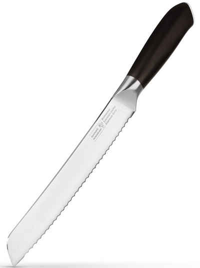 Hannah's Homebrand Brotmesser »Brotmesser mit flachem Wellenschliff aus Ebenholz«, Brotmesser mit verblüffend leichtem Schnitt