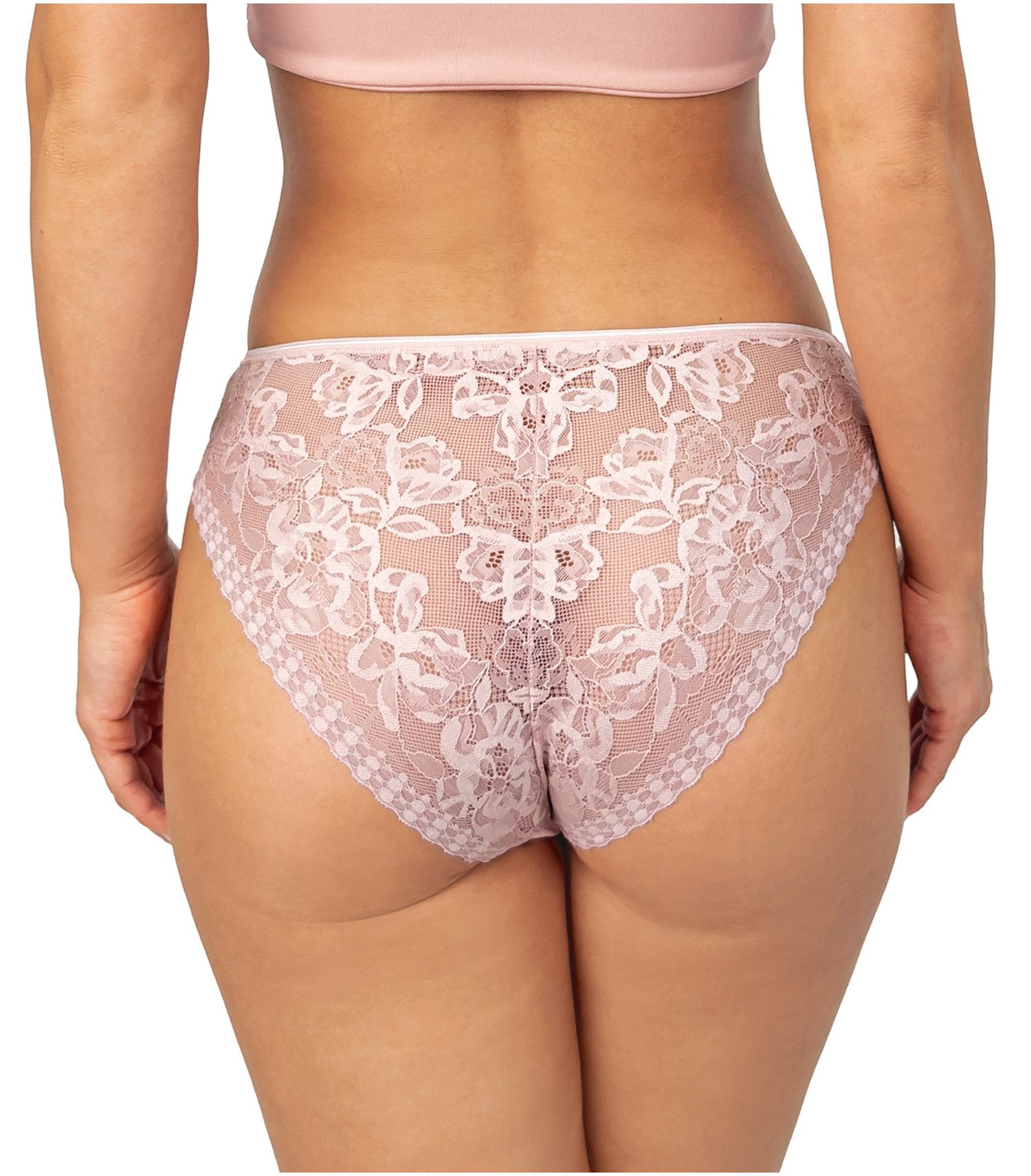 Donna Slip 233 (2-St) Damen 2er Pack Slips Unterhosen Panty florale Spitze Viskose