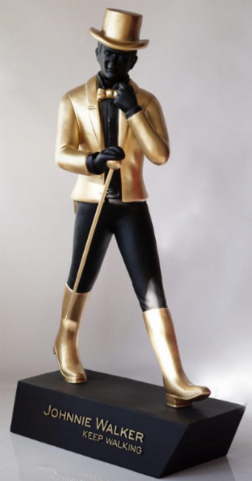 Walt-Deko Dekofigur Johnnie Walker Gold Label Whisky Figur 190cm hoch