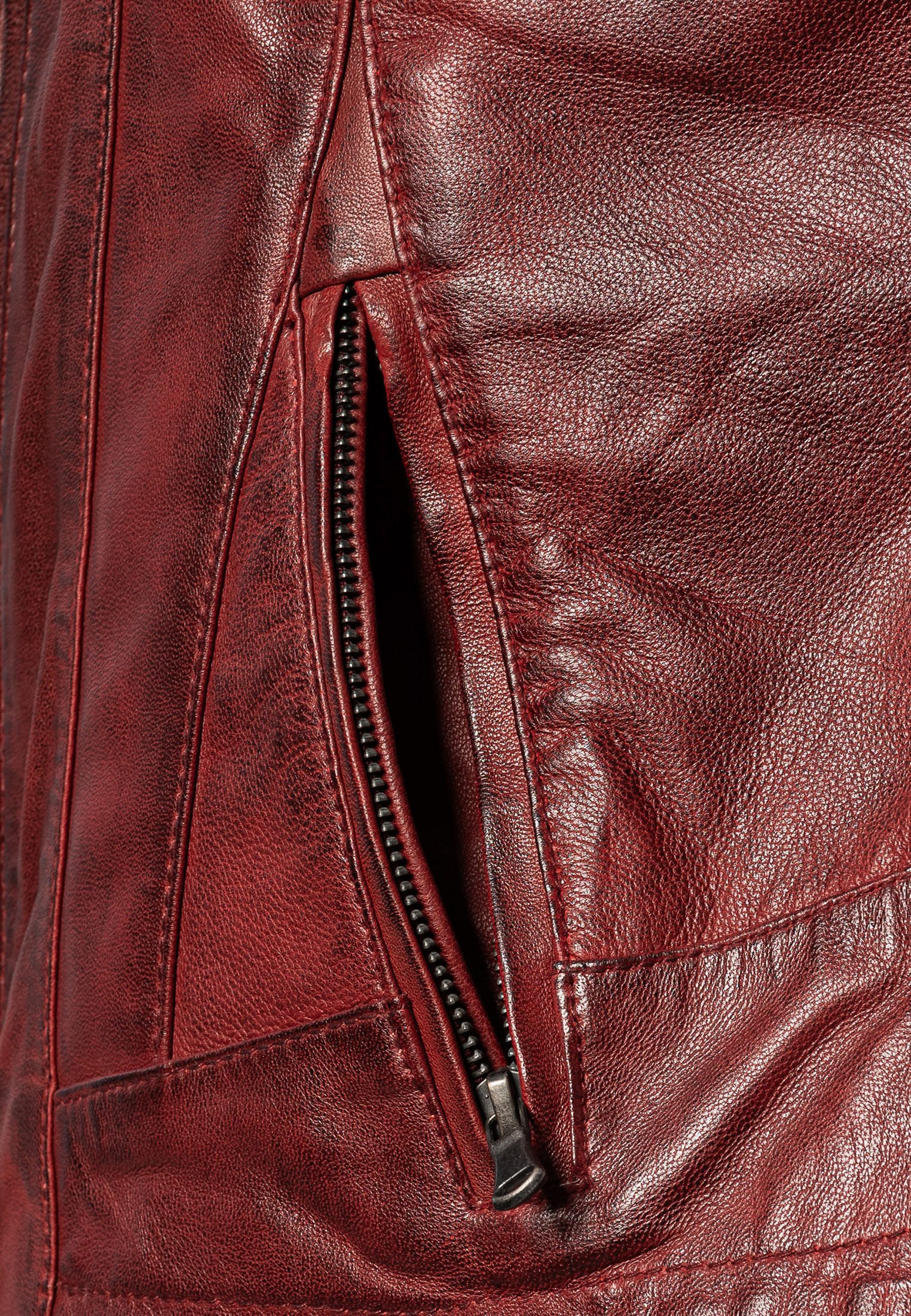 CBL Lederjacke MQ-45015 mit stehkragen günstig online kaufen