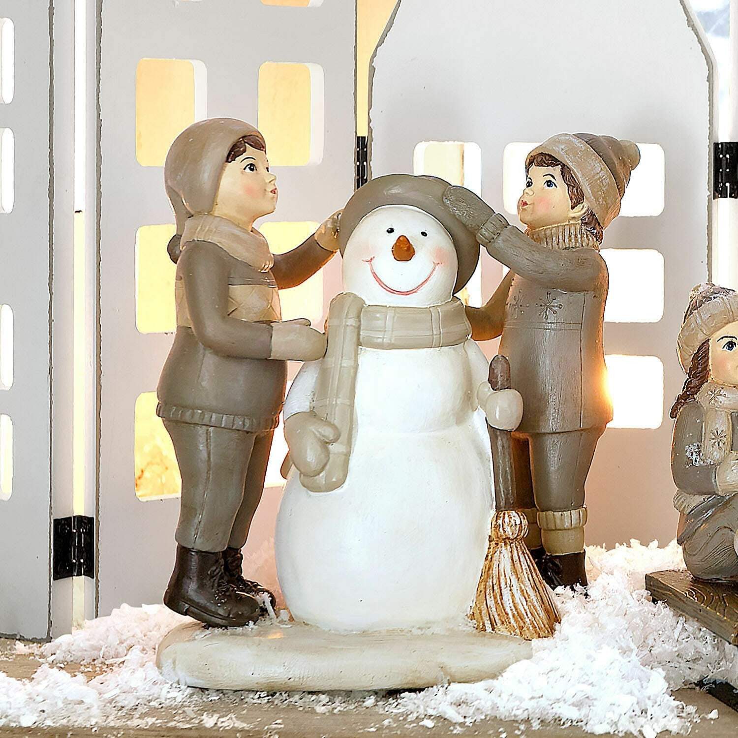 Mirabeau Weihnachtsfigur Deko-Figur Elvirette weiß/grau (kein Set, kein Set günstig online kaufen