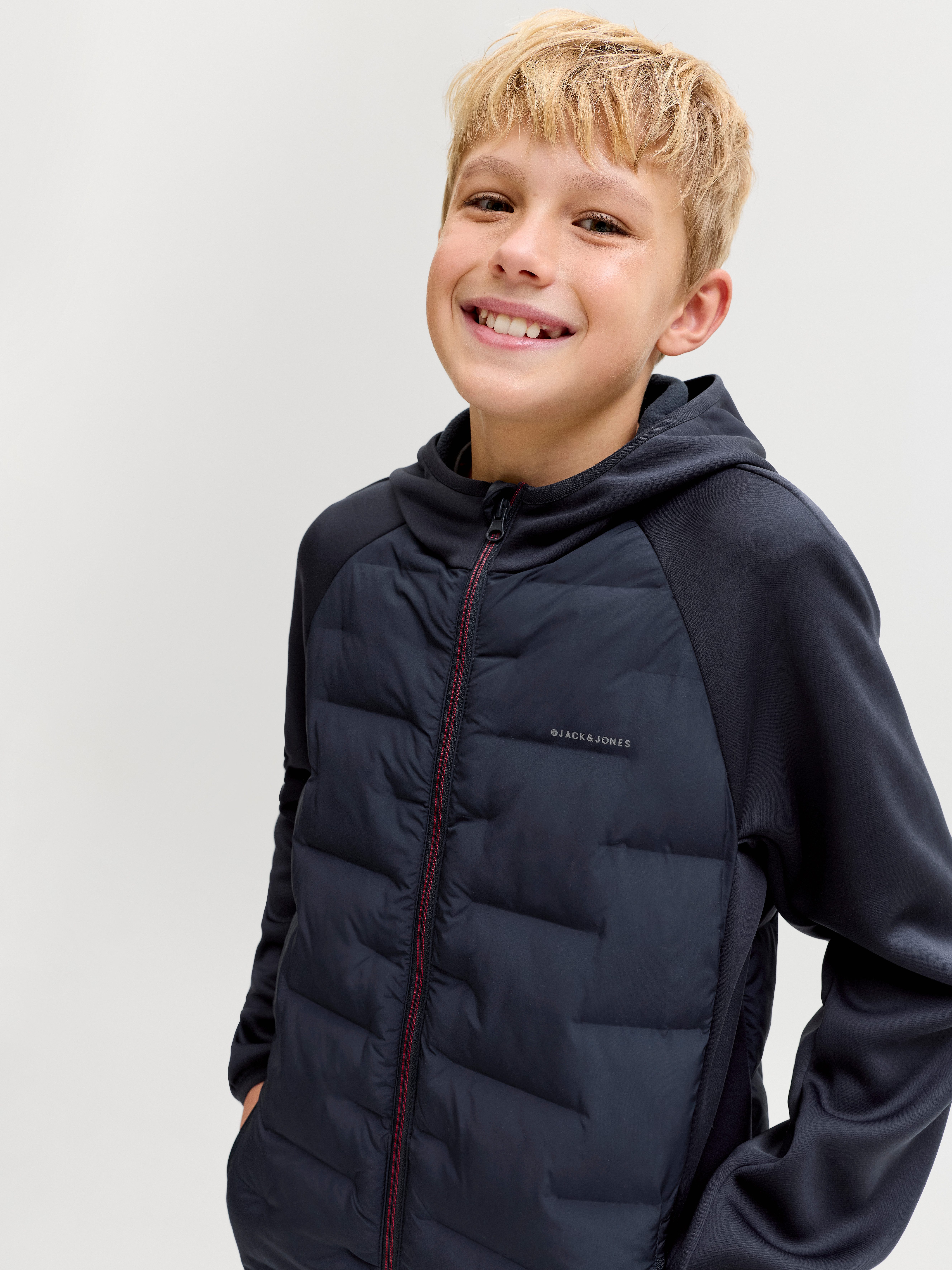 Jack & Jones Junior Steppjacke JJEPERFECT HYBRID JACKET NOOS JNR Polyester, regular fit