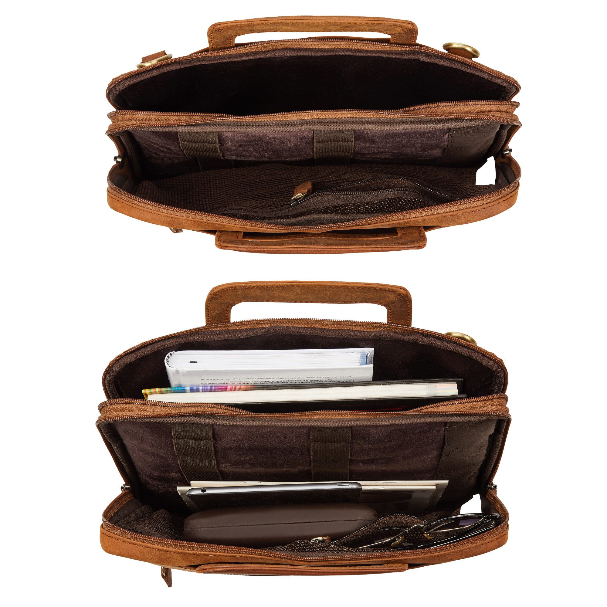 STILORD Laptoptasche "Connell" Laptoptasche 13 Zoll A4 Leder schmal für Damen und Herren