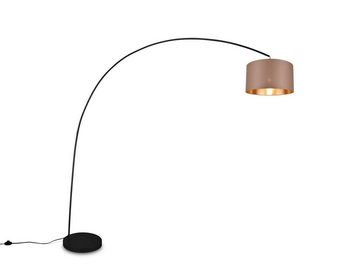 meineWunschleuchte LED Bogenlampe, Dimmfunktion, LED wechselbar, Warmweiß, Bauhaus Bogen-stehlampe Esstisch gebogen, dimmbar, Höhe 210cm, Taupe