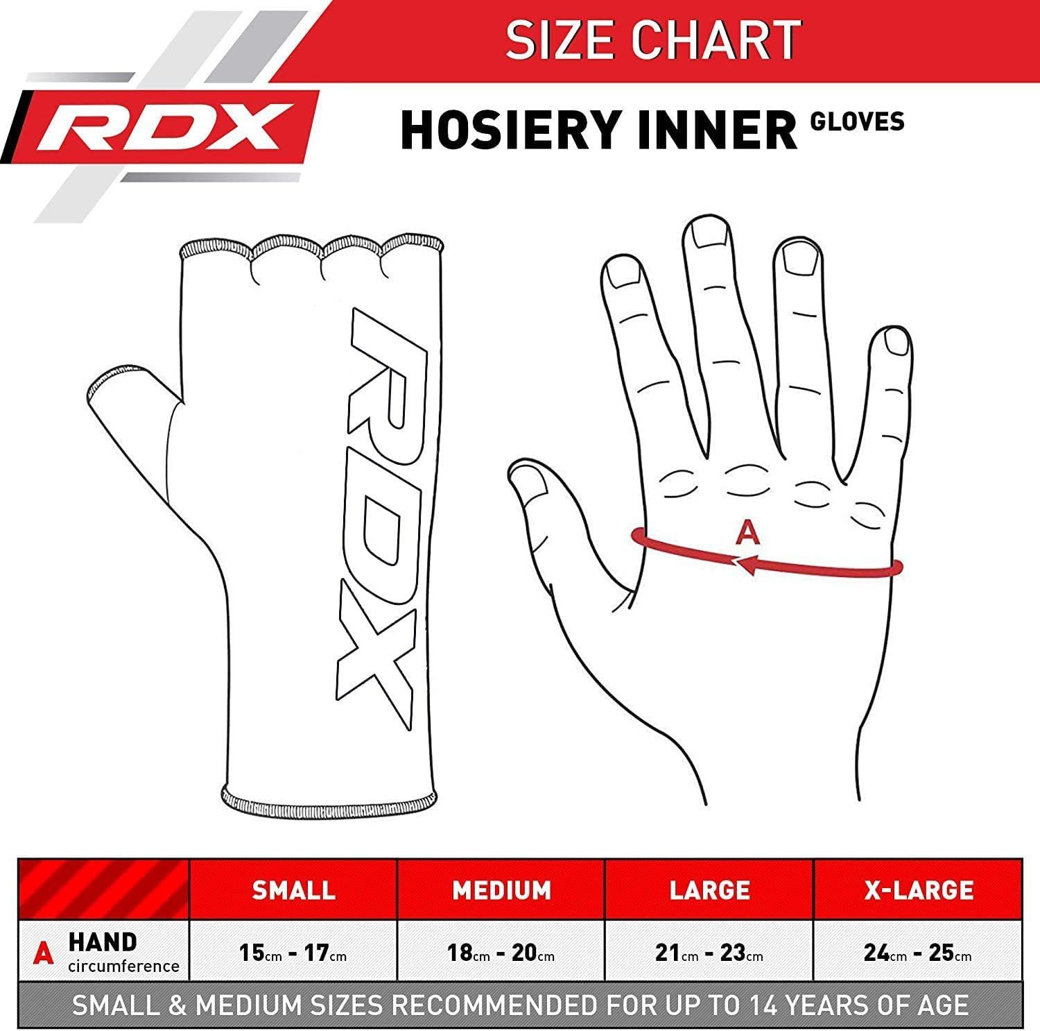 Sports Hand Wraps Handschuhe RDX Boxbandagen Training, BLACK RDX Sparring Boxen Innere Boxbandagen