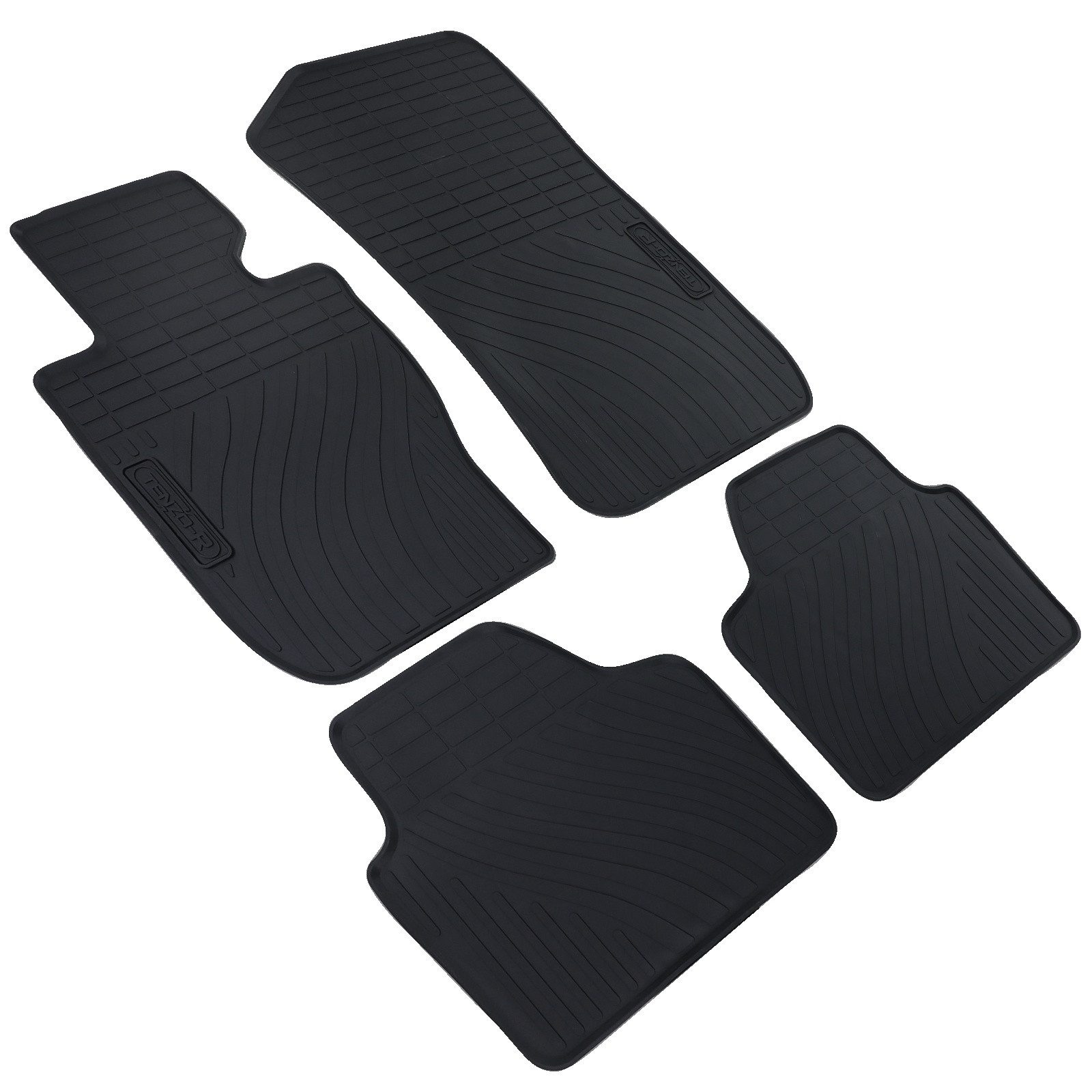 Tenzo-R Passform-Fußmatten Auto Gummi Fußmatten Schwarz Premium Set passend für BMW X1 E84 09-15