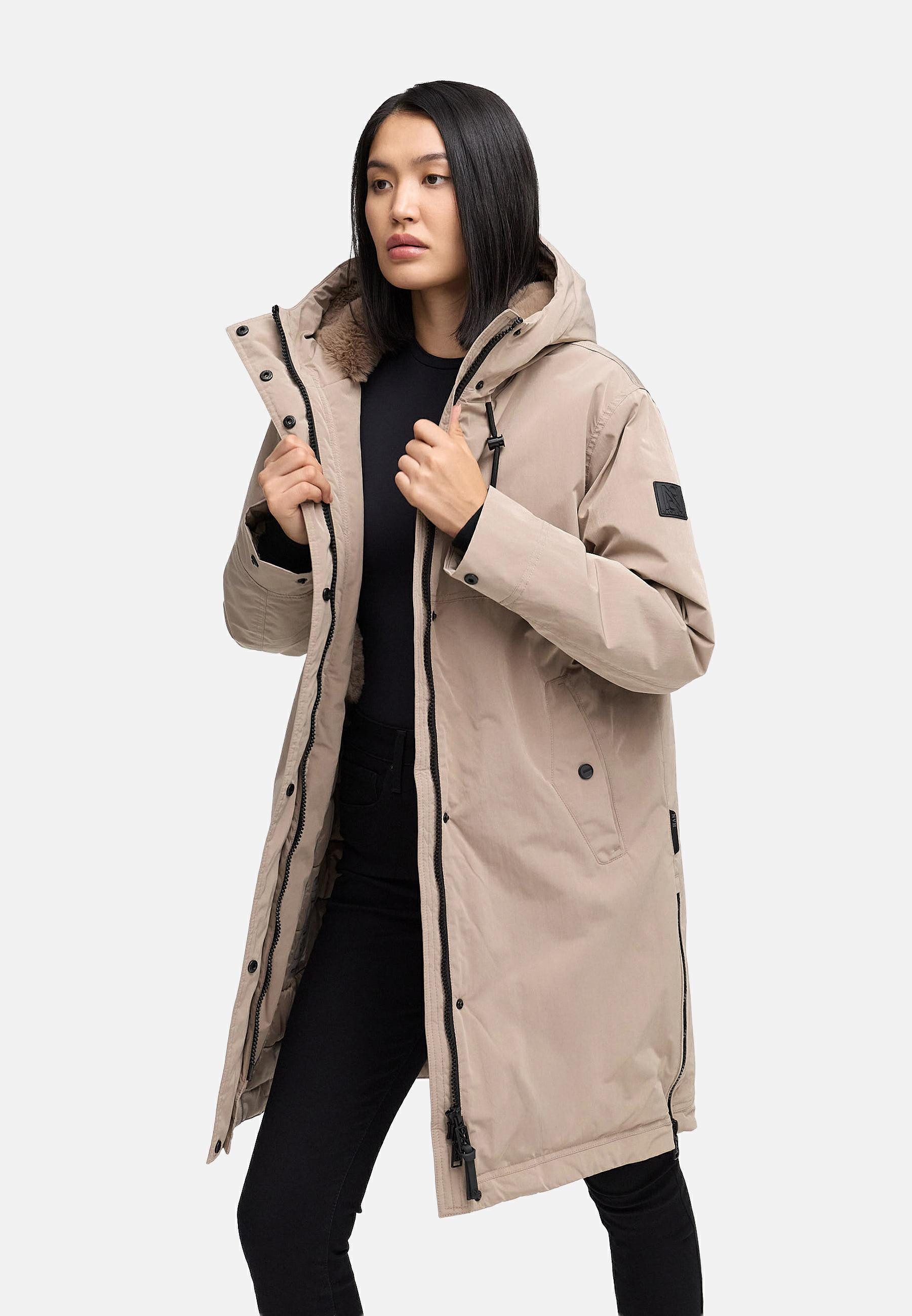 Navahoo Wintermantel Hageltanz 14 Warmer Damen Kurzmantel mit Kapuze