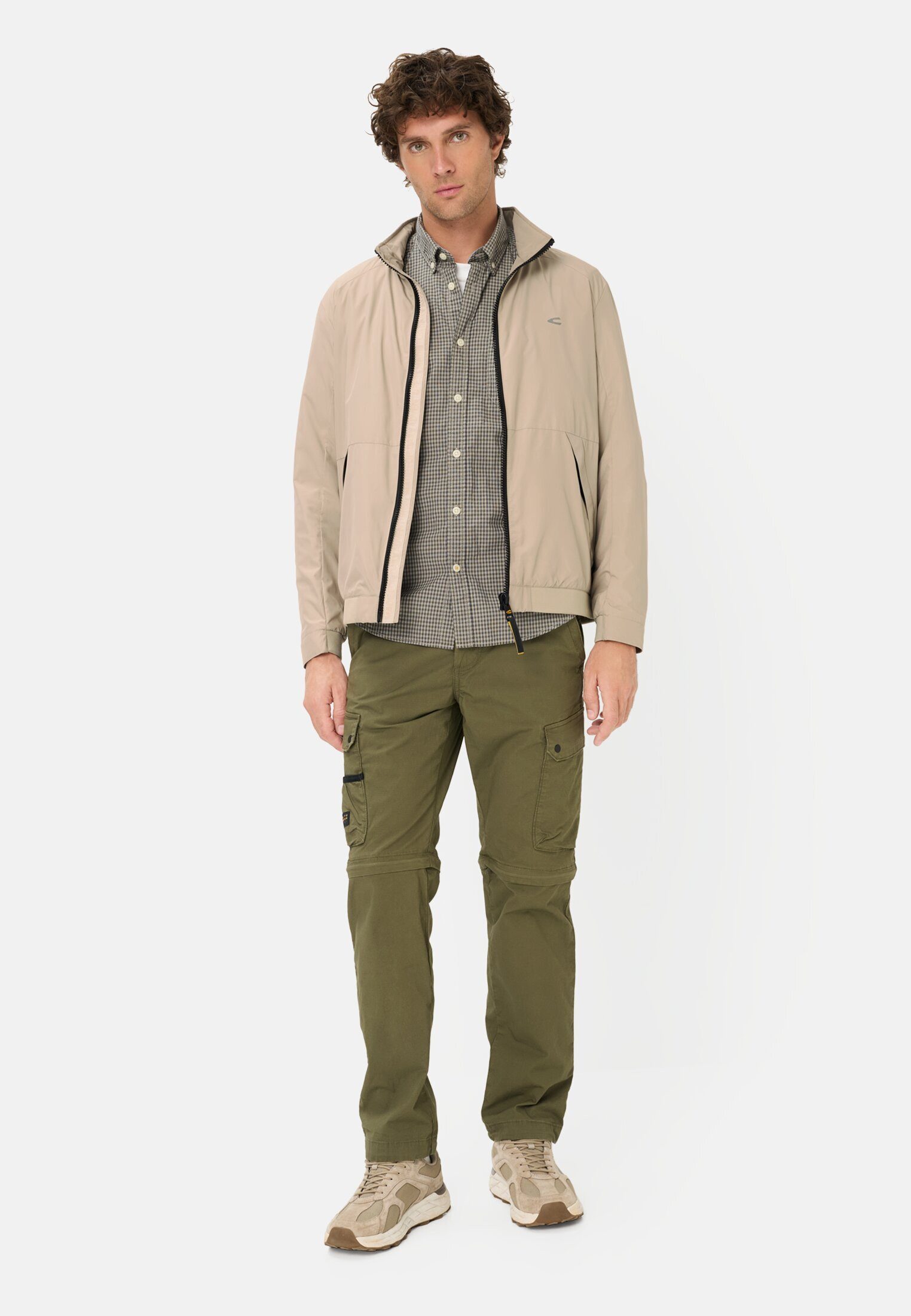 camel active Blouson mit Innenfutter Langarm Markenlogo