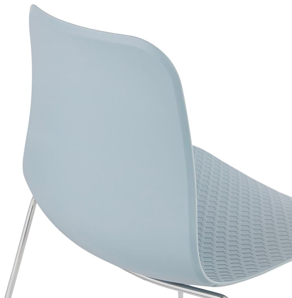 Stuhl KADIMA 55 Polym NIL DESIGN (blue,chrome) Beige/Blau Blau Esszimmerstuhl x Plastic