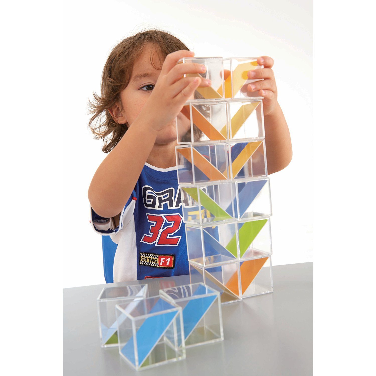 Motorikschleife Kreativ Crystal Blocks Bausteine