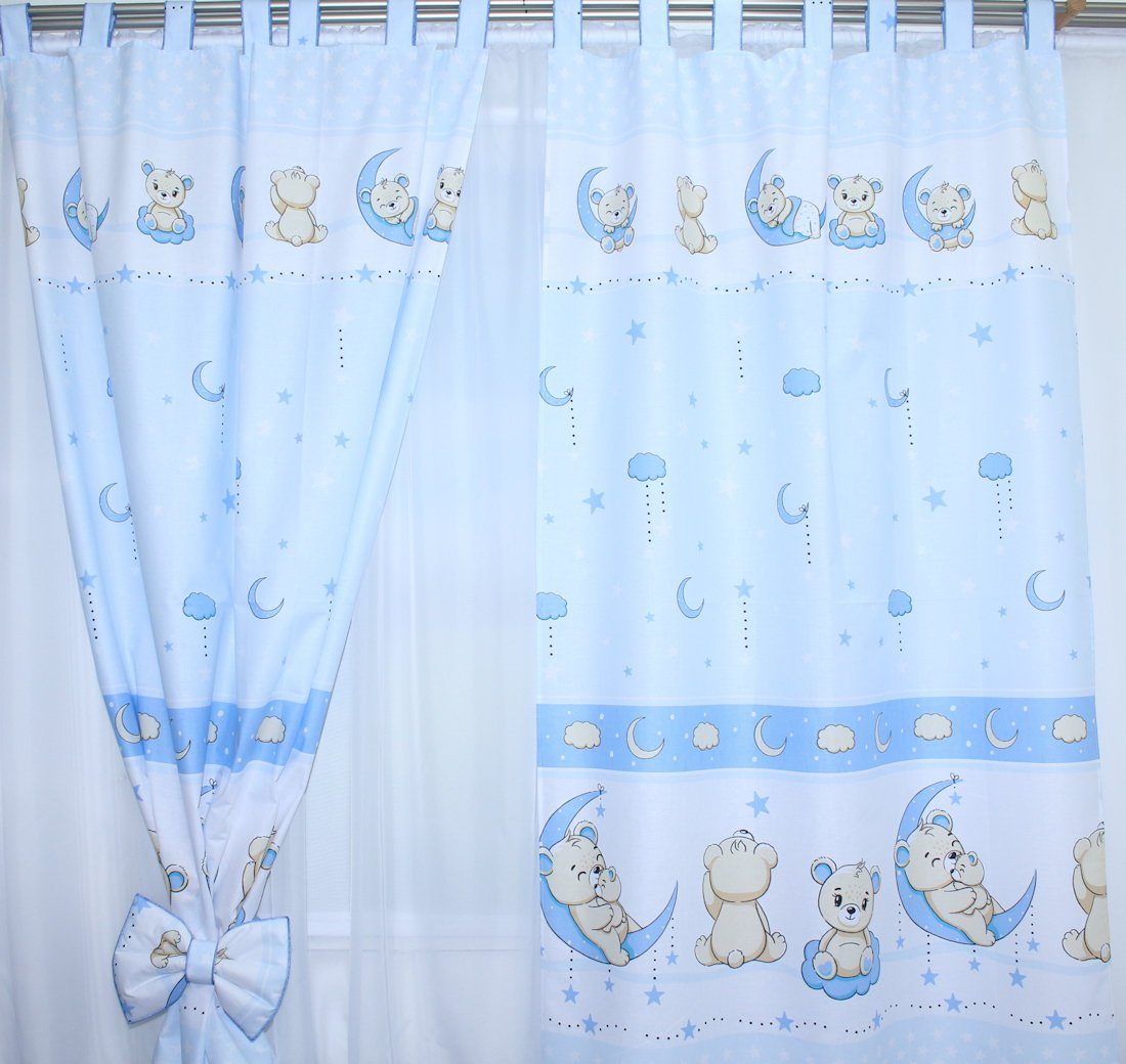 Vorhang Vorhänge mit Schlaufen Kinder Baby Gardinen Kinderzimmer