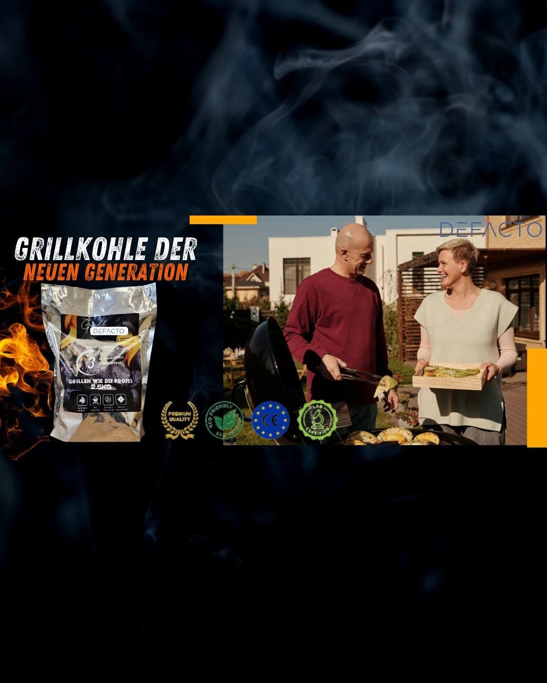 Defactoshop Grillkohle DEFACTO Grill Brikett, 5 kg, (2-St)