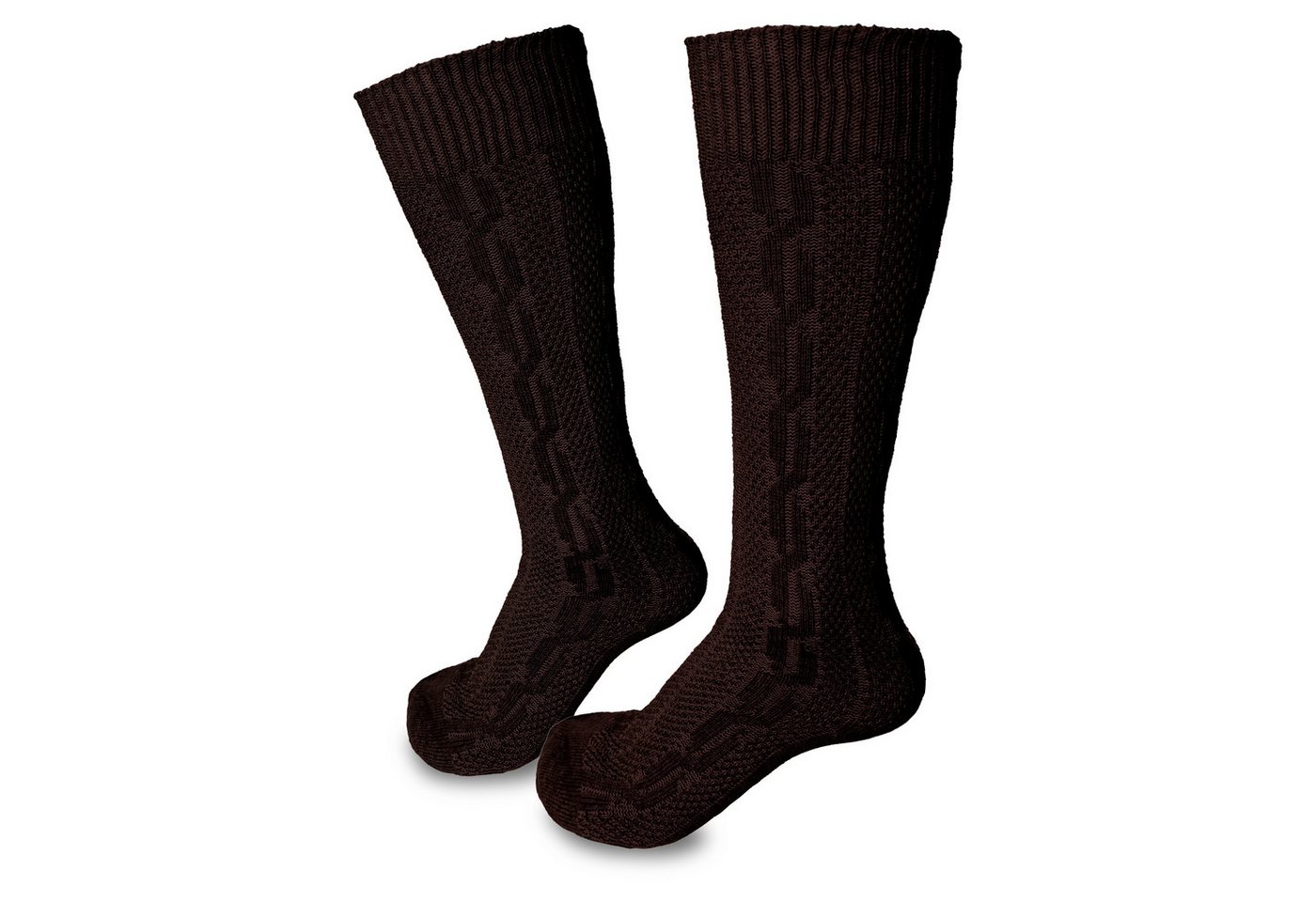 Steigenhöfer Manufaktur Trachtensocken mit Edelweißanstecker und Zopfmuster - Socken für Herren und Damen Bayerische Trachtenstrümpfe aus Baumwolle für dein Oktoberfest Outfit