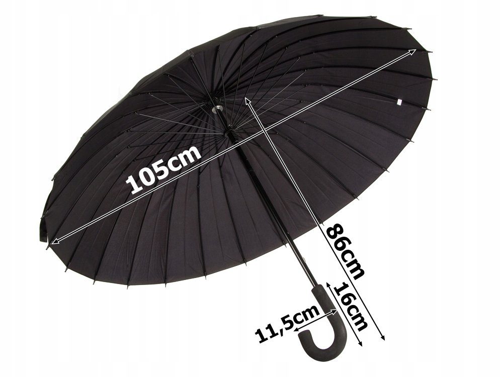 105cm sturmsicher Stockregenschirm Regenschirm VERK eleganter Schirm stabiler Stockschirm XL GROUP