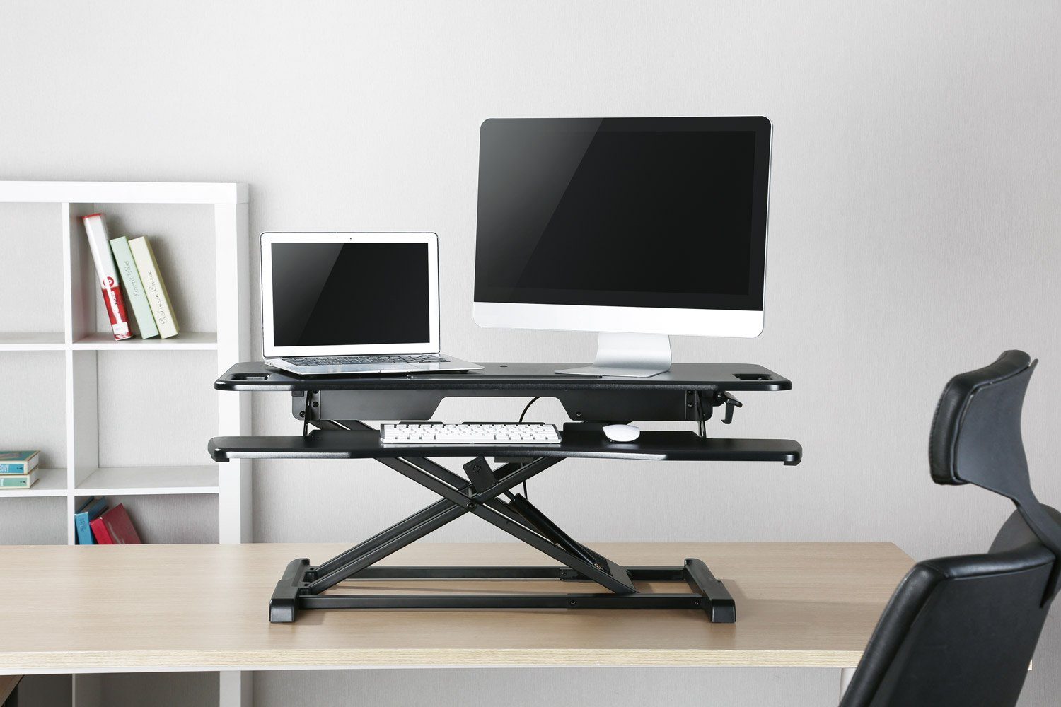 exeta Schreibtischaufsatz Exeta ergoX Tischaufsatz Stehpult Office Höhenverstellbarer Steh-Sitz