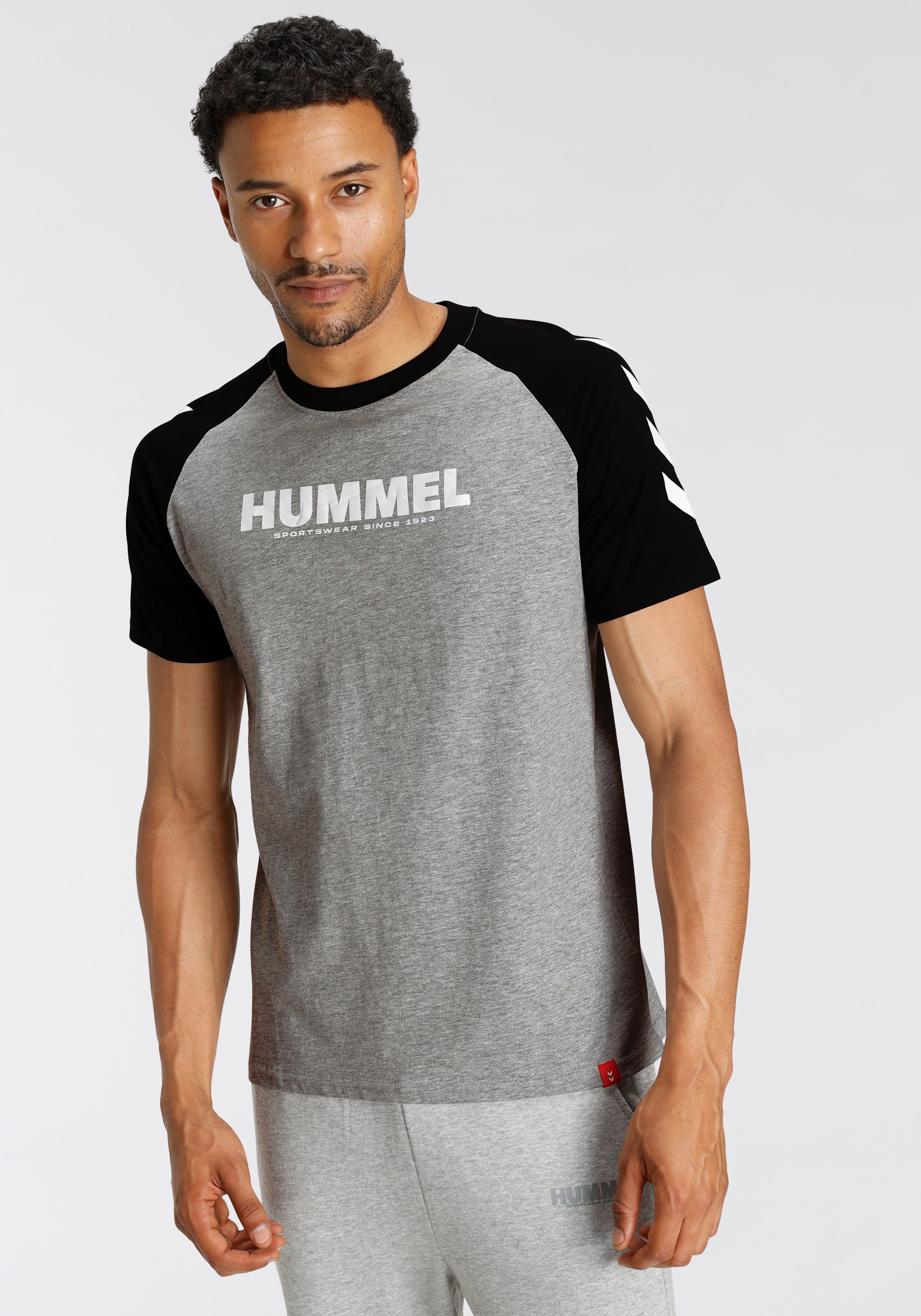 hummel T-Shirt grau-schwarz | Sport-T-Shirts