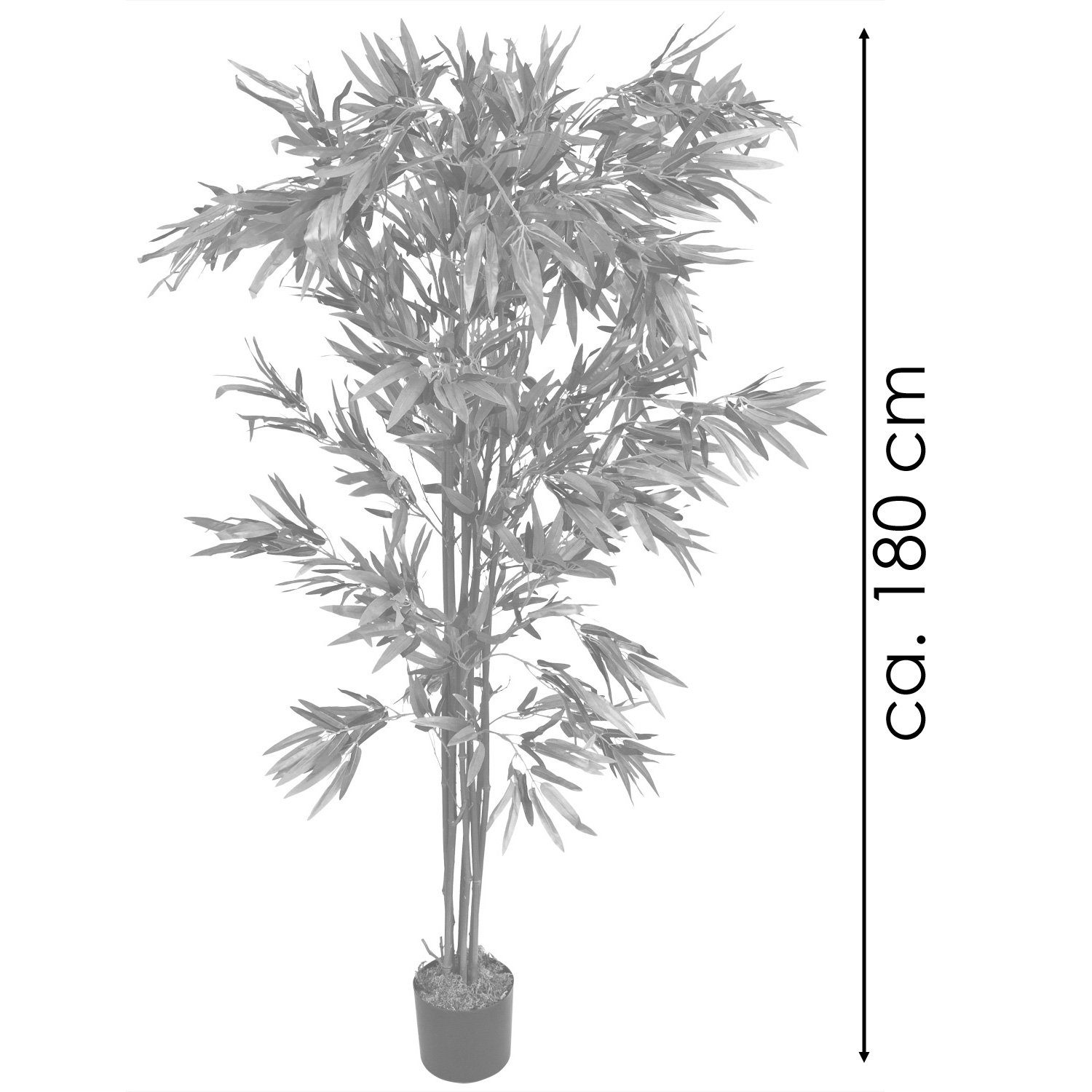 Decovego Bambus Kunstpflanze Decovego, 180cm Pflanze Künstliche Kunstpflanze