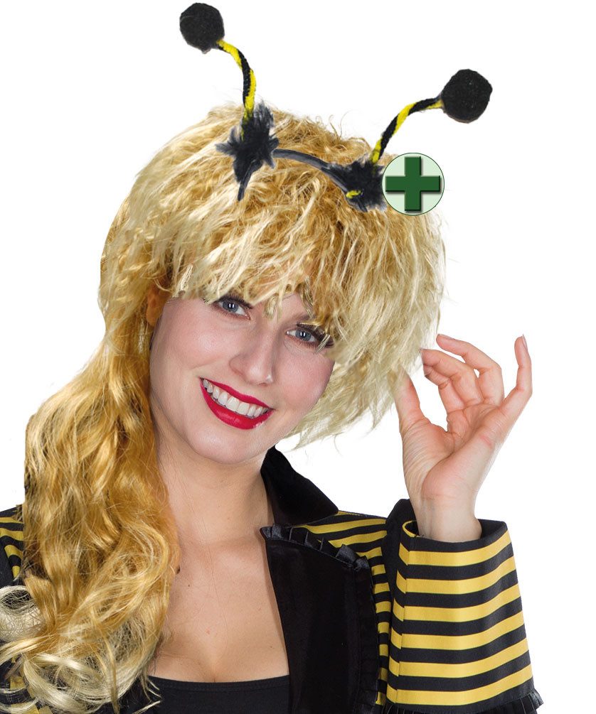 Karneval-Klamotten Kostüm Biene Damen Bienenjacke mit Haarreif mit Fühler, günstig online kaufen