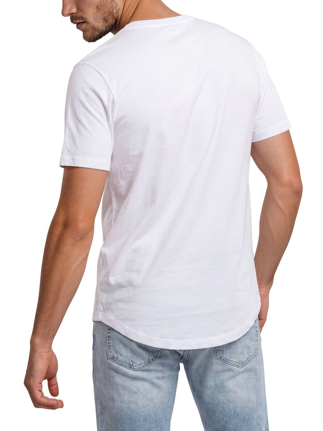 Jack & Jones T-Shirt Herren Basicshirt JJENOA 3er Pack Regular Fit (Vorteilspack, 3-tlg) Kurzarm Tee Shirt mit Rundhalsausschnitt aus 100% Baumwolle